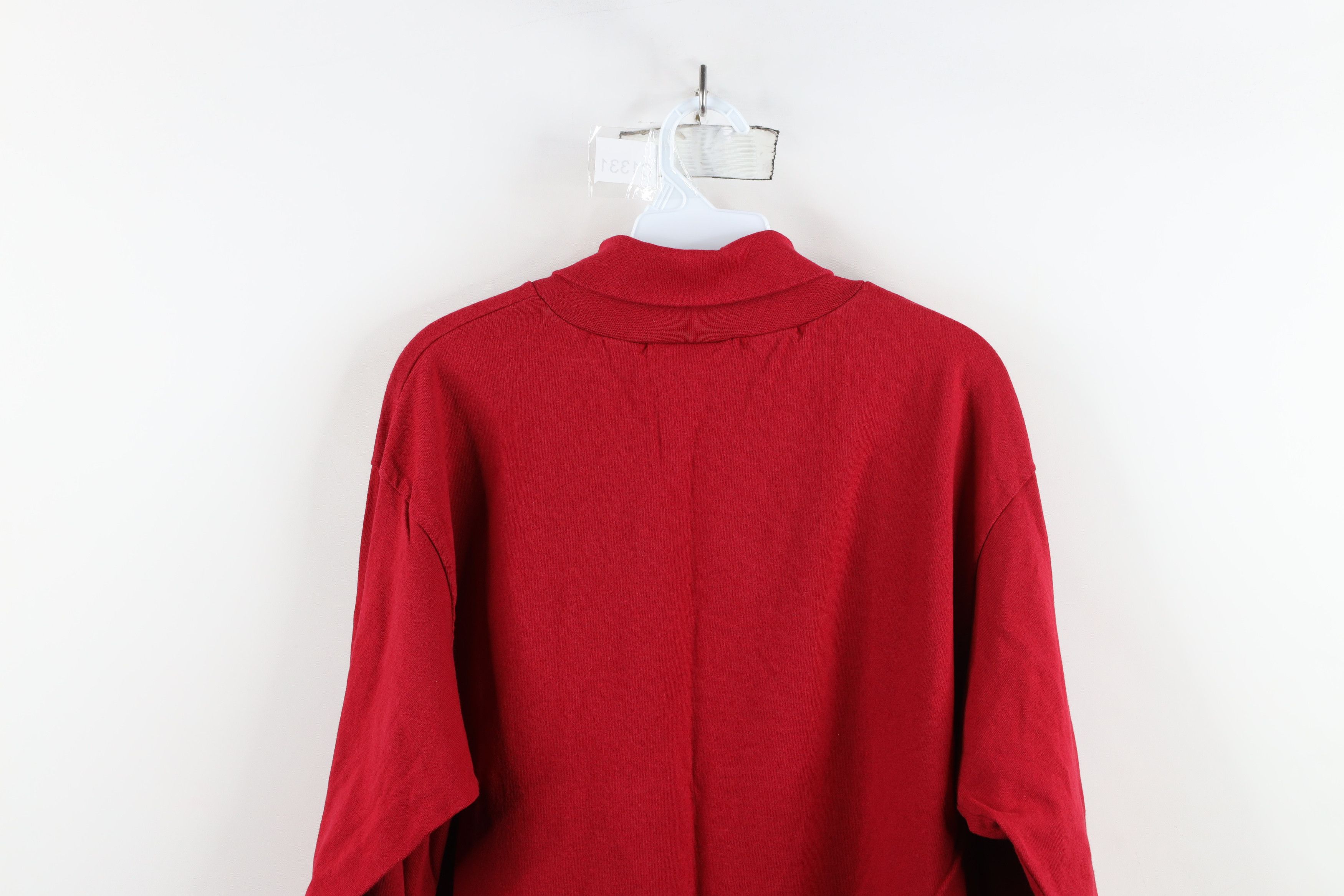 Vintage Vintage 90s Streetwear Turtleneck T-Shirt Red Cotton USA Size US M / EU 48-50 / 2 - 11 Thumbnail