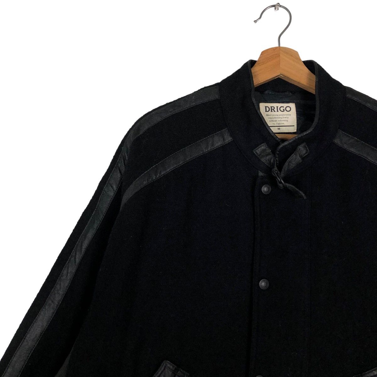 Japanese Brand 🔥Vtg Bomber Jacket Fly Design Rich Black Drigo Issey Miyake Size US M / EU 48-50 / 2 - 7 Thumbnail