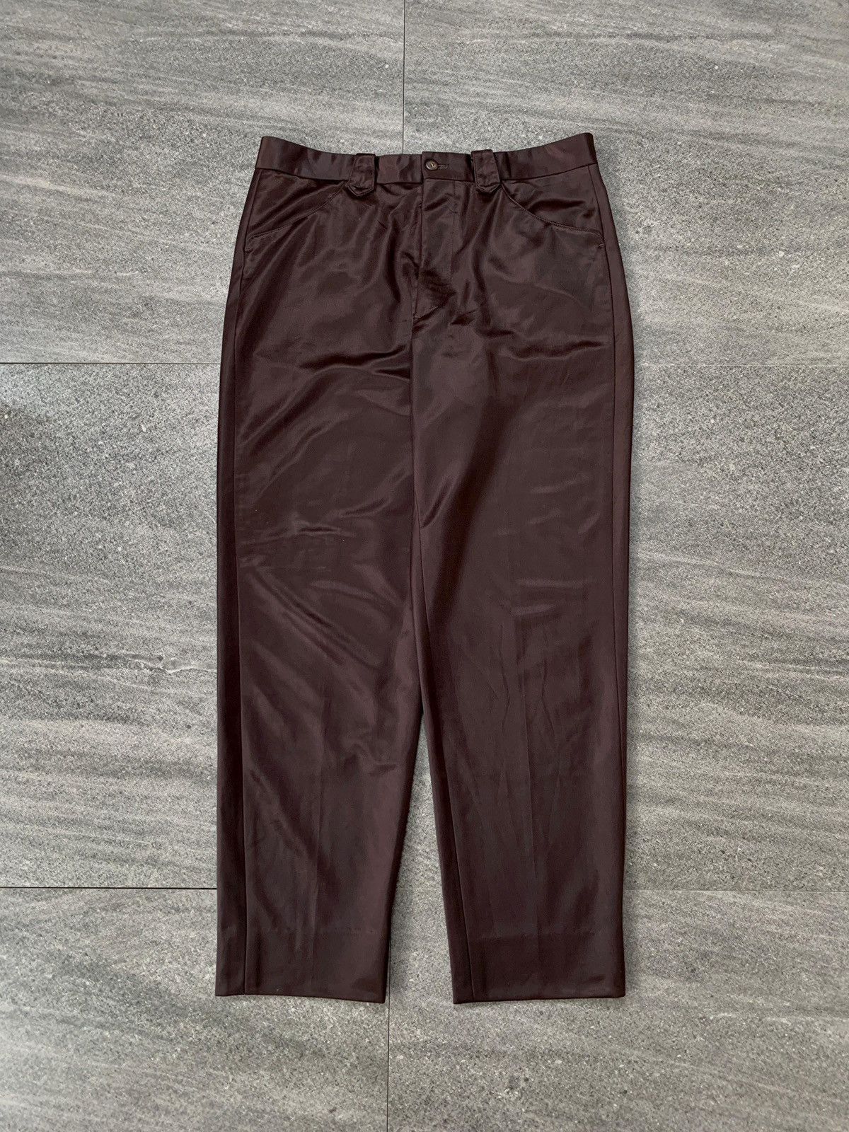 Issey Miyake FREE TAX ! Shiny Tapered Trousers Size US 33 - 2 Thumbnail
