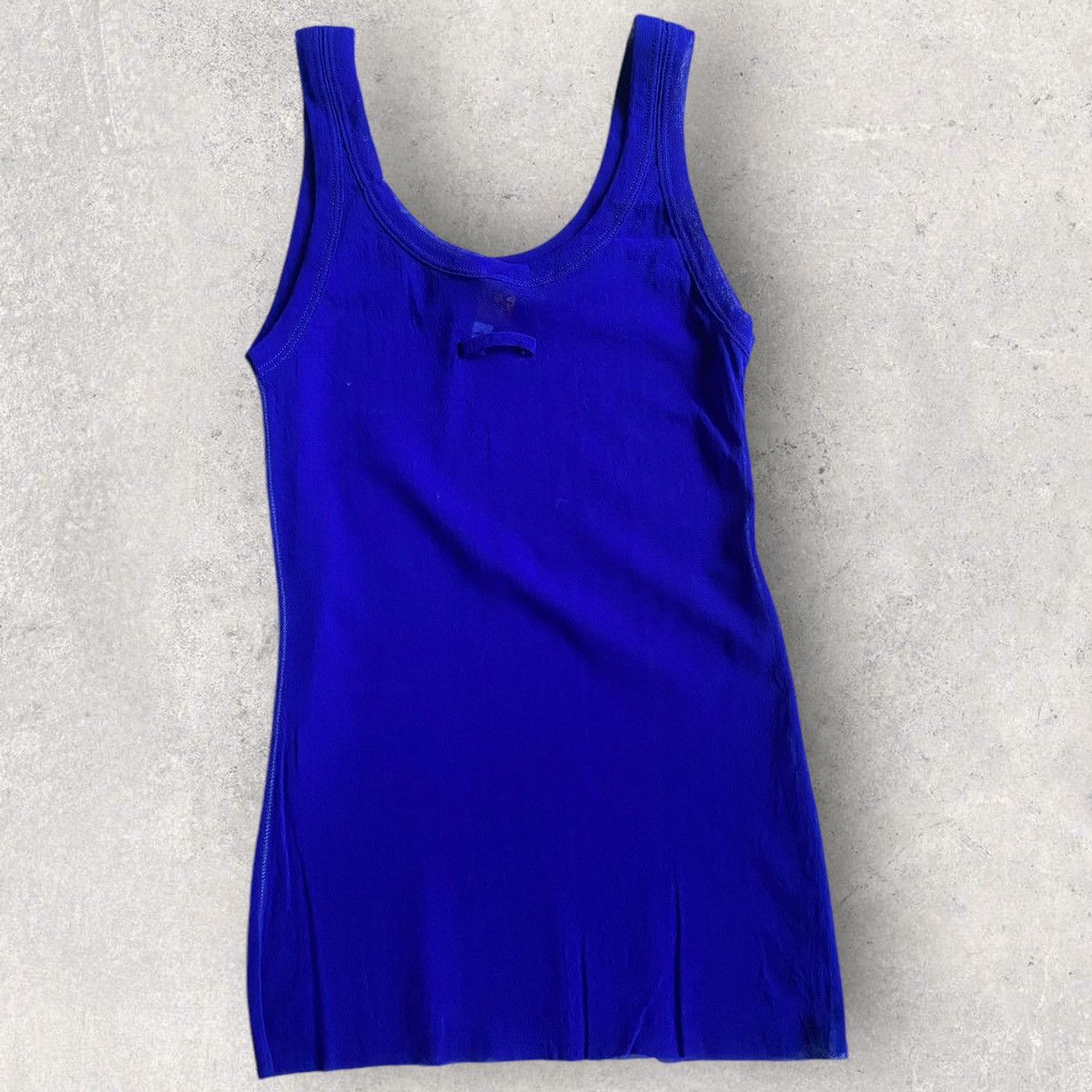 Jean Paul Gaultier JPG Electric Blue Sheer Mesh Tank Top Size S / US 4 / IT 40 - 2 Thumbnail