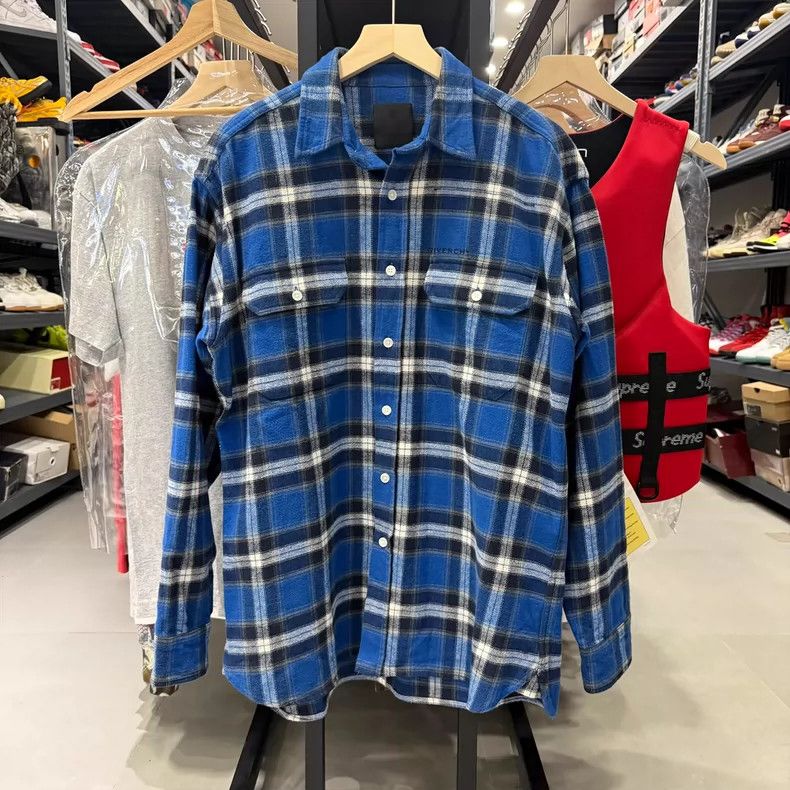 Givenchy Givenchy Gingham collar single-breasted long sleeve casual Size US M / EU 48-50 / 2 - 1 Thumbnail