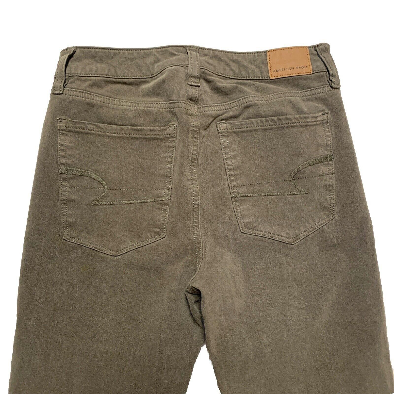American Eagle Outfitters American Eagle Women's Sz 2 Green High Rise Stretch Jegging Size 26" / US 2 / IT 38 - 4 Thumbnail