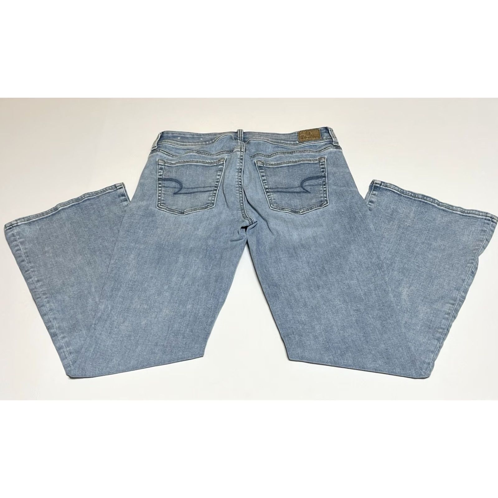 American Eagle Outfitters VINTAGE American Eagle Kick Boot Super Stretch Jeans Women’s 10 Short (31x28) Blue Size 32" / US 10 / IT 46 - 2 Thumbnail