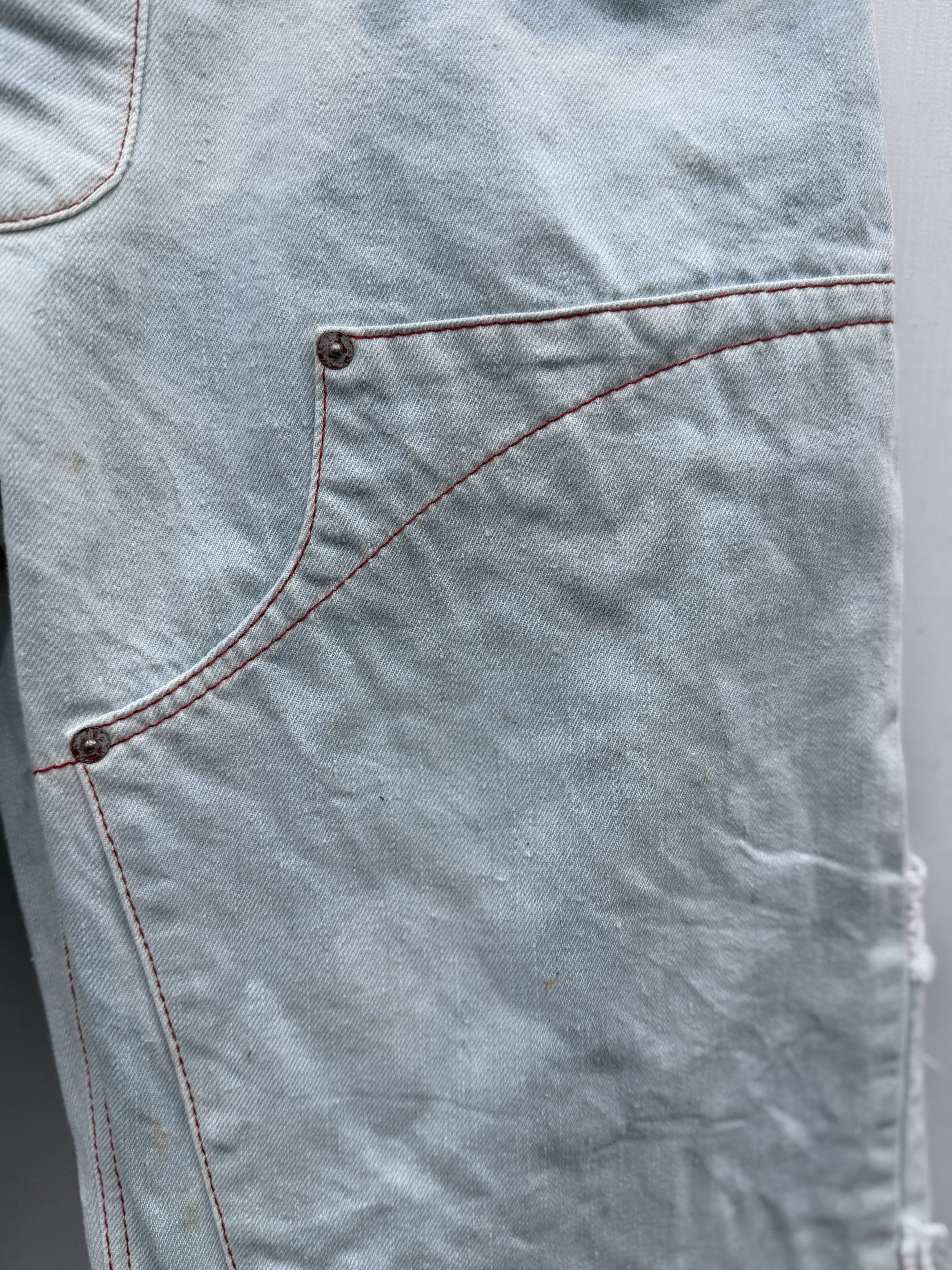 Other Vimeux Bleached Double Front Jeans Size US 34 / EU 50 - 7 Thumbnail