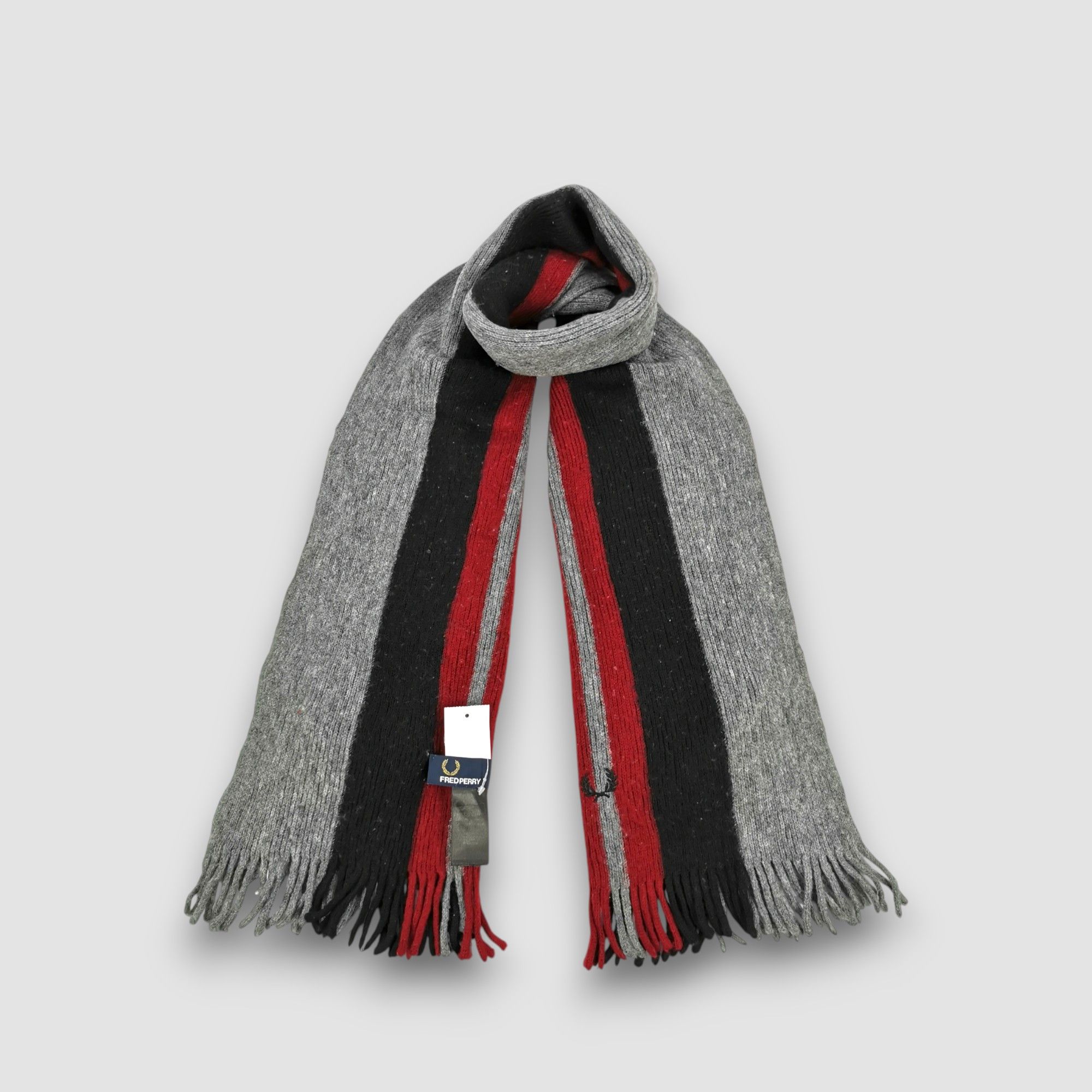 Fred Perry Vintage Fred Perry Scarf Knitted Muffler Wool Scarves Size ONE SIZE - 5 Thumbnail