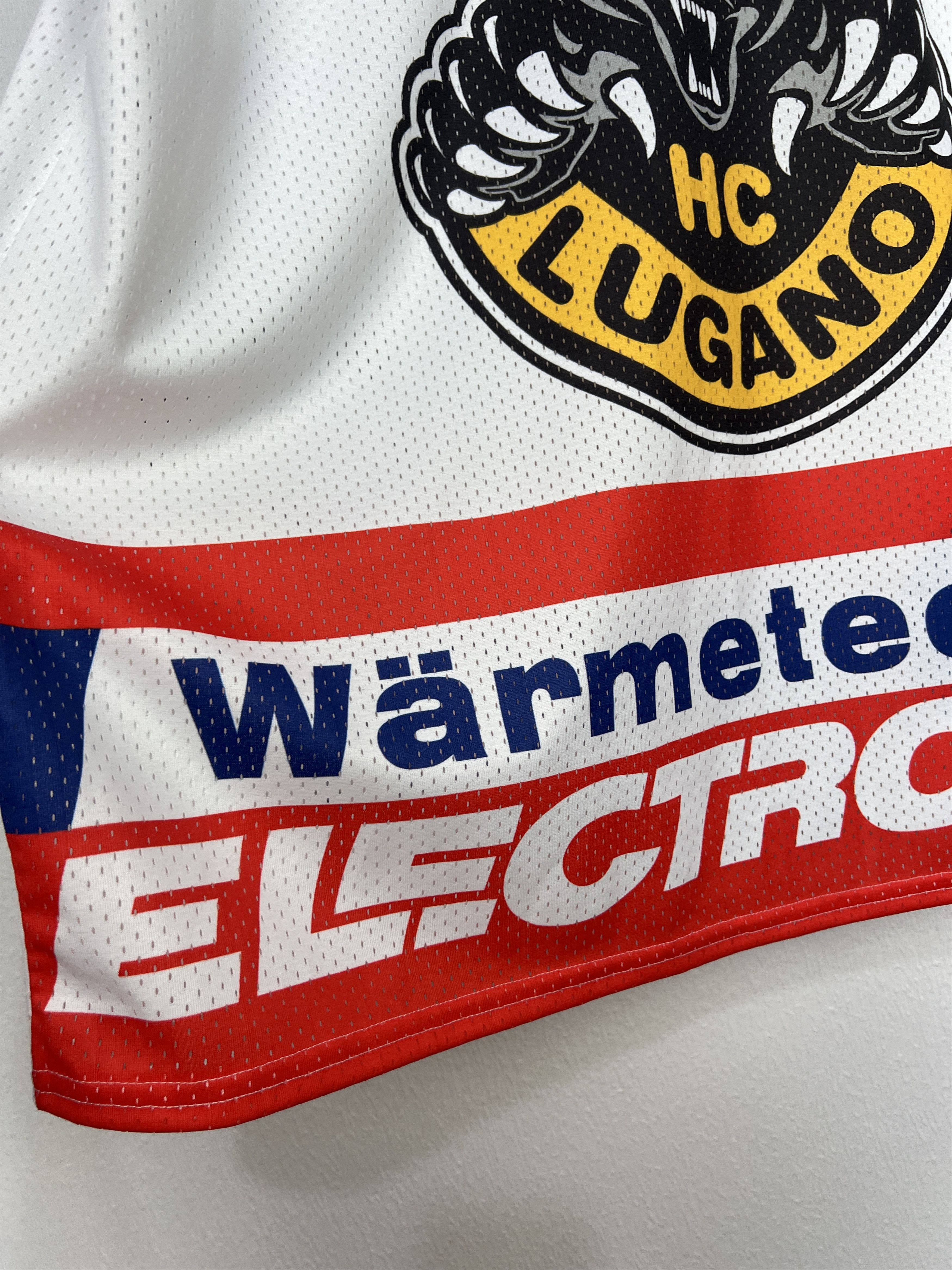 Vintage Vintage HC Lugano 2007 Switzerland Ice Hockey Jersey Mens Size US L / EU 52-54 / 3 - 6 Thumbnail