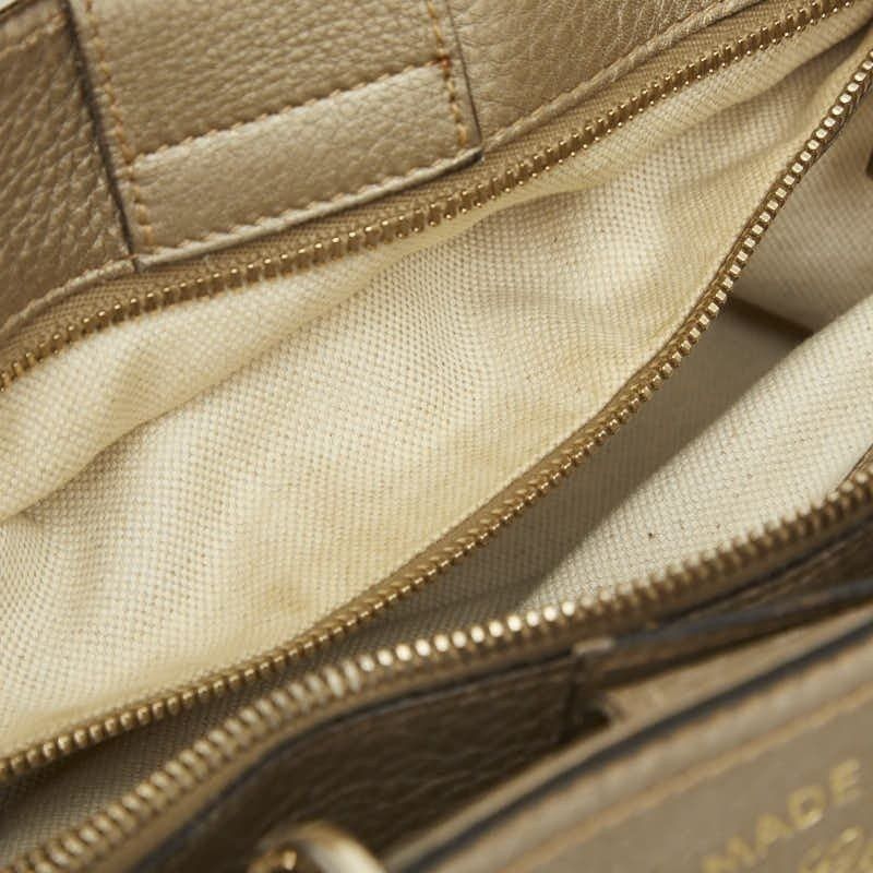 Gucci Gucci Bamboo Leather Handbag Gold Size ONE SIZE - 4 Thumbnail