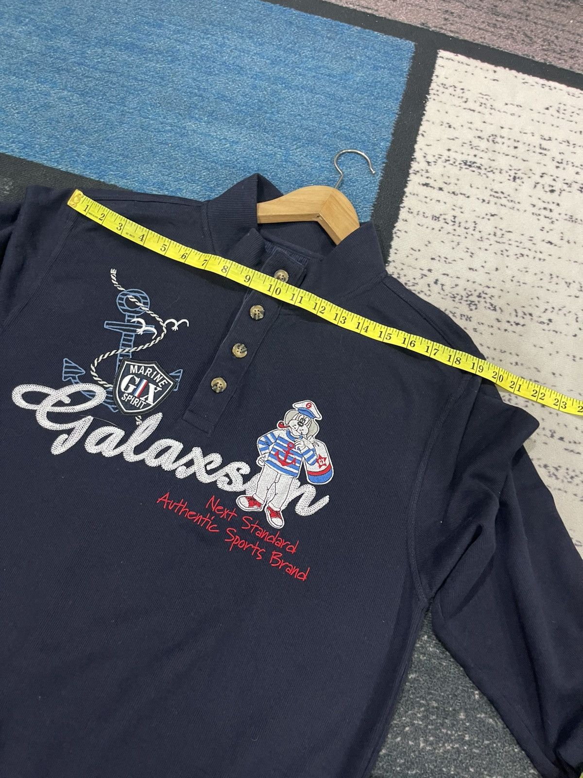Japanese Brand Galaxson Marine Spirit Half Button Sweatshirt Size US XL / EU 56 / 4 - 12 Thumbnail