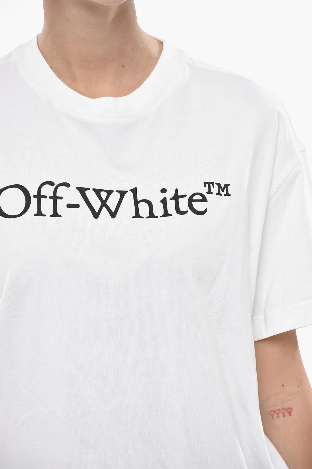 Off-White og1mm0426 Cotton Crewneck T-Shirt in White Size XXS / US 00 / IT 34 - 3 Thumbnail