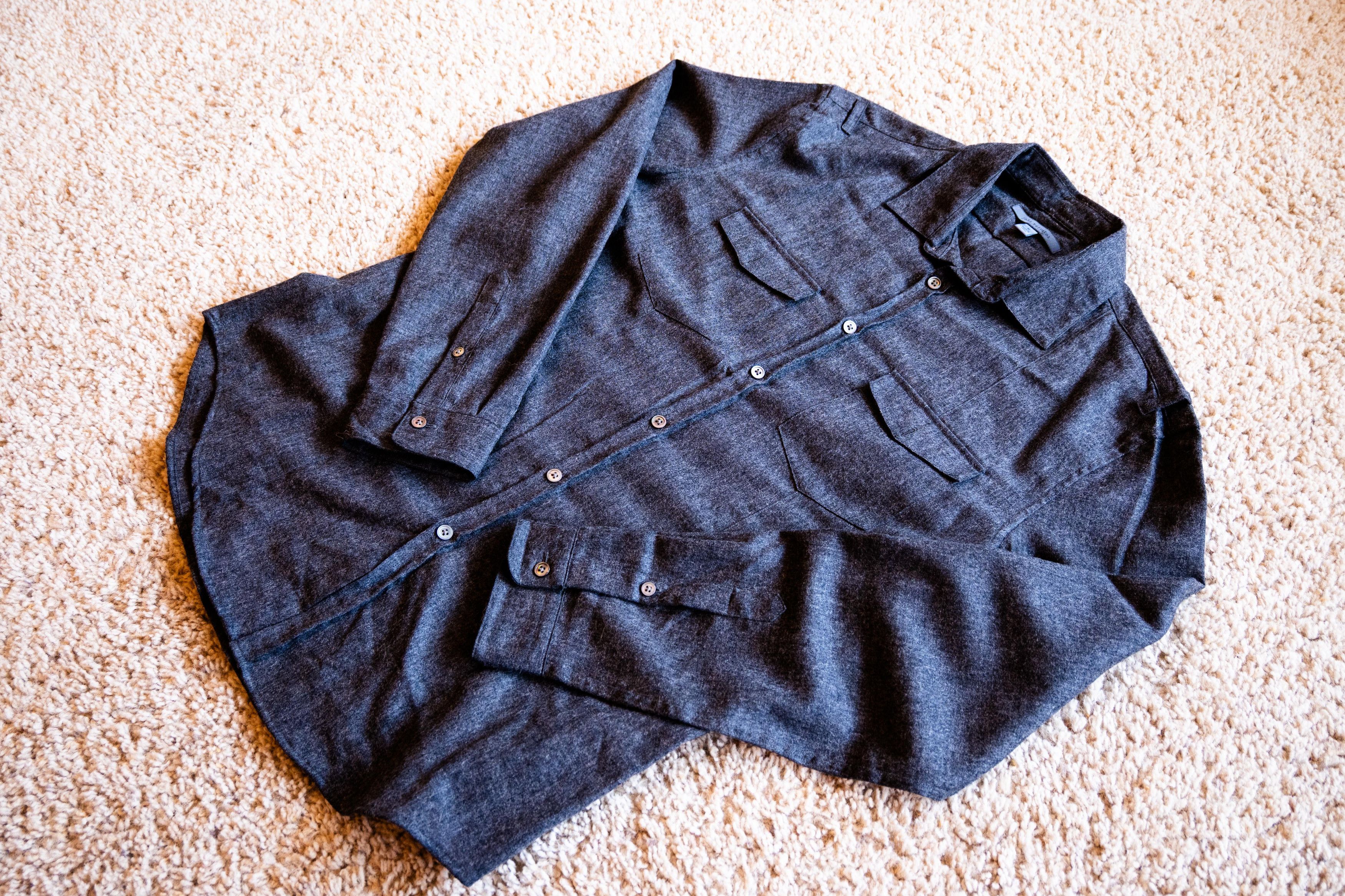 John Varvatos Military Dress Shirt Size US M / EU 48-50 / 2 - 1 Thumbnail