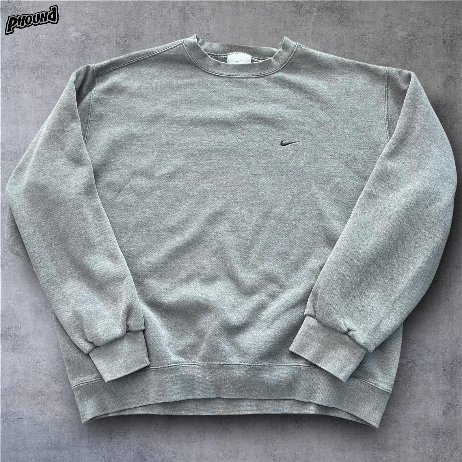 Nike Vtg Nike Sweatshirt Mens Large Gray Fleece Small Swoosh Size US L / EU 52-54 / 3 - 1 Thumbnail