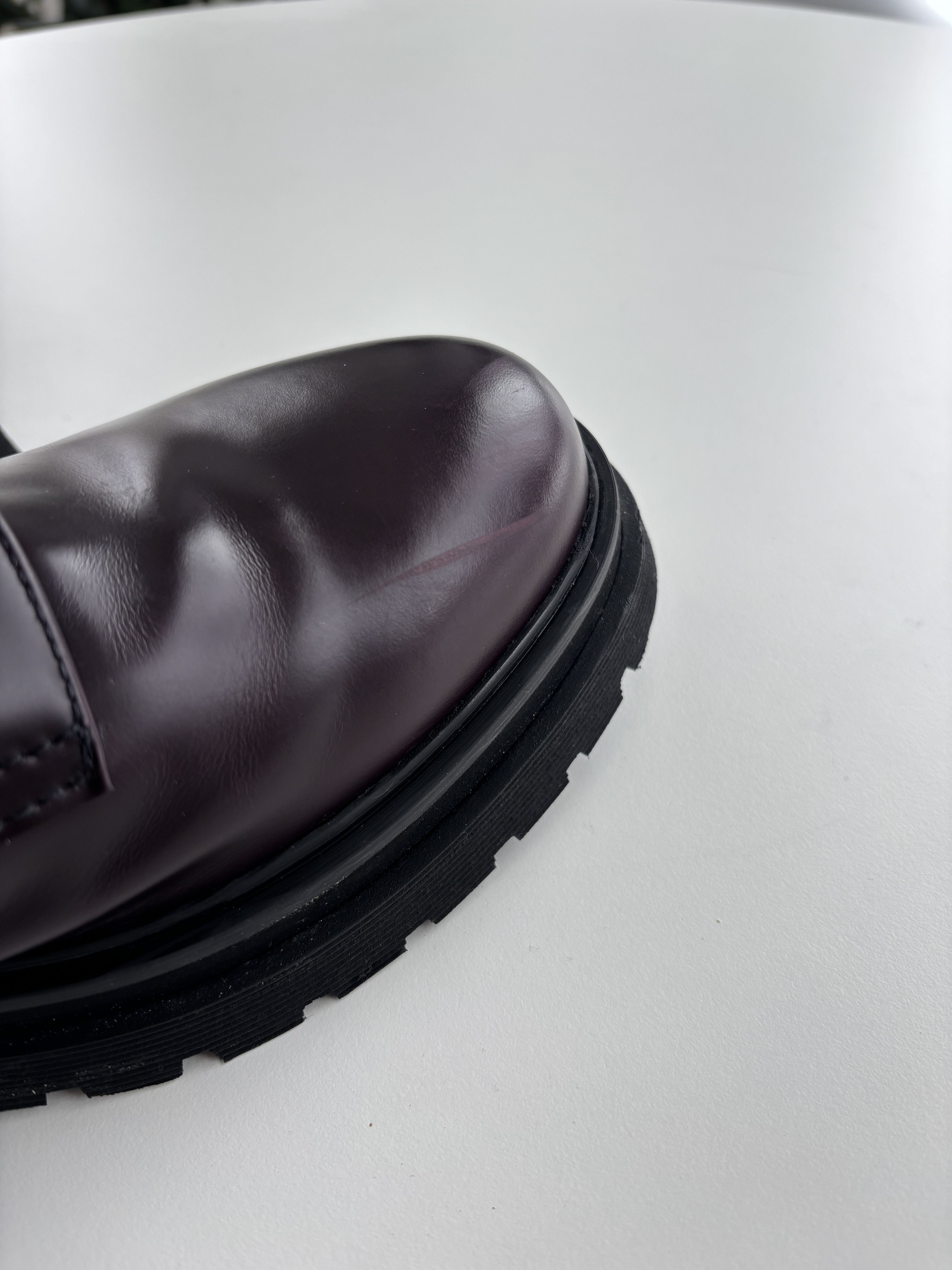 Prada Burgundy Combat Boots Size US 10 / EU 43 - 9 Thumbnail