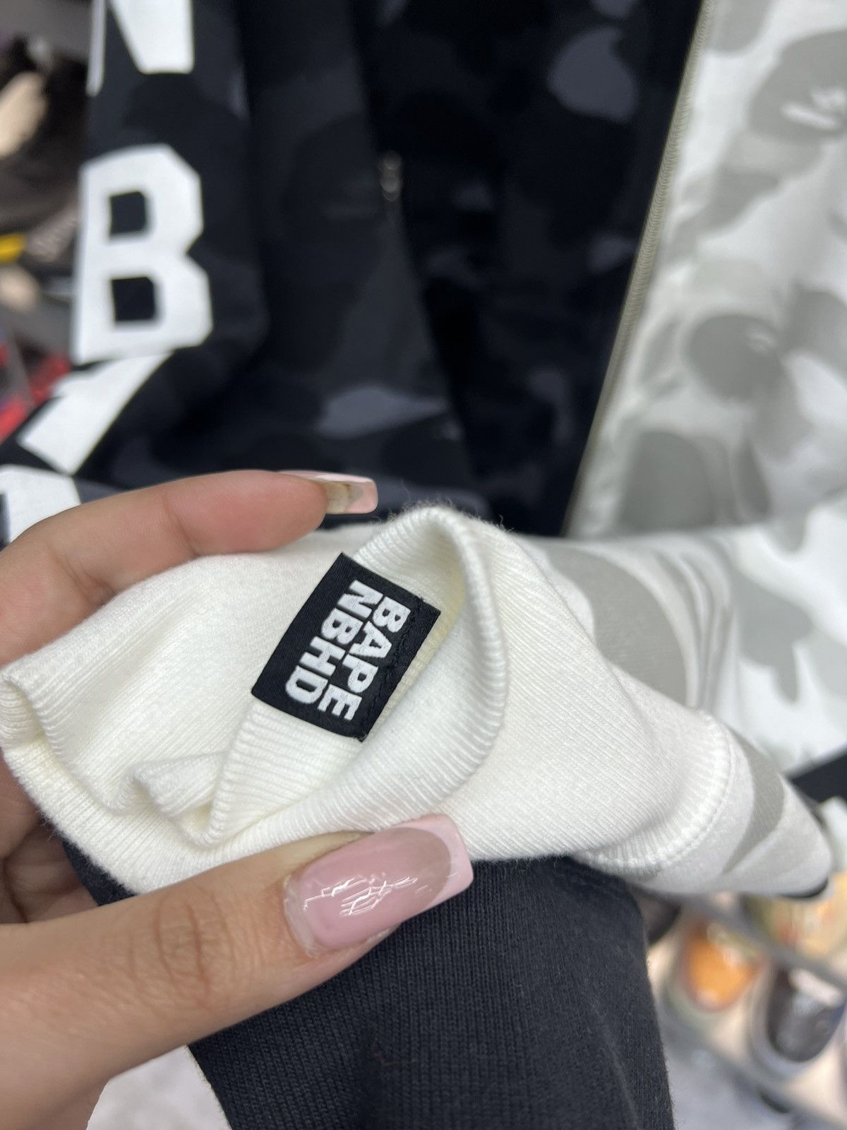 Bape Bape x NEIGHBORHOOD Split Camo Shark Hoodie Size US XL / EU 56 / 4 - 8 Thumbnail
