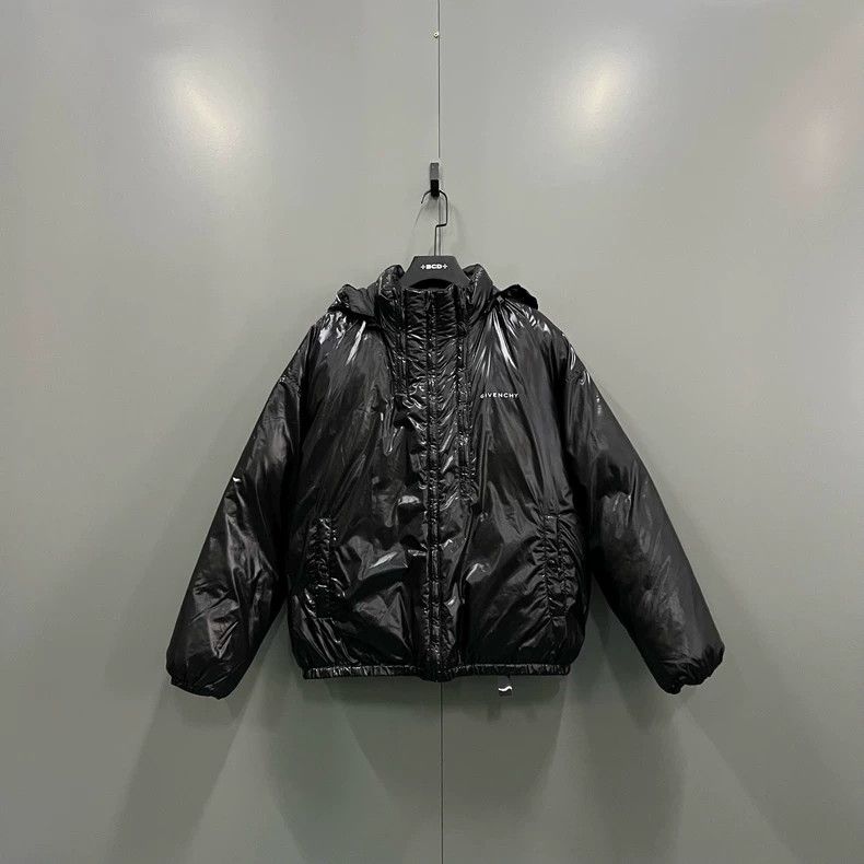 Givenchy Givenchy Size52 Black Small Logo Hooded Down Jacket Size US M / EU 48-50 / 2 - 1 Thumbnail