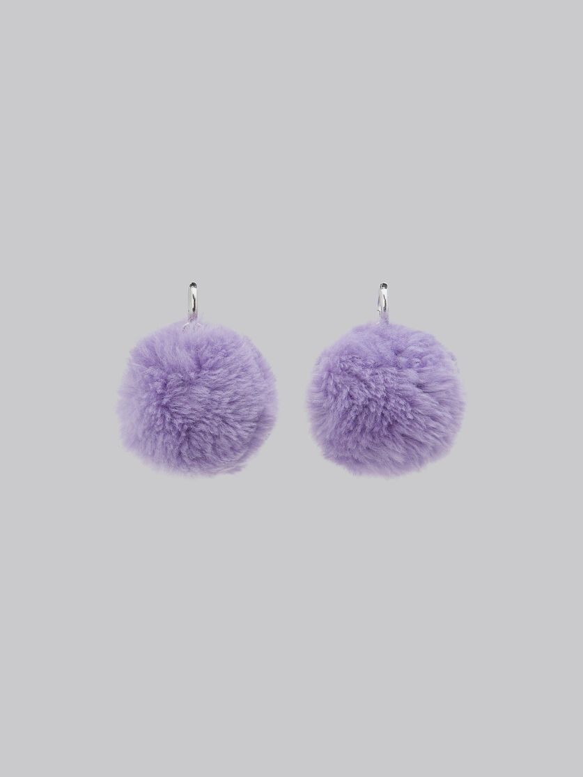 Marni oc11z0525 Size:OS/ Pom-Pom Earrings in Purple Size ONE SIZE - 2 Thumbnail