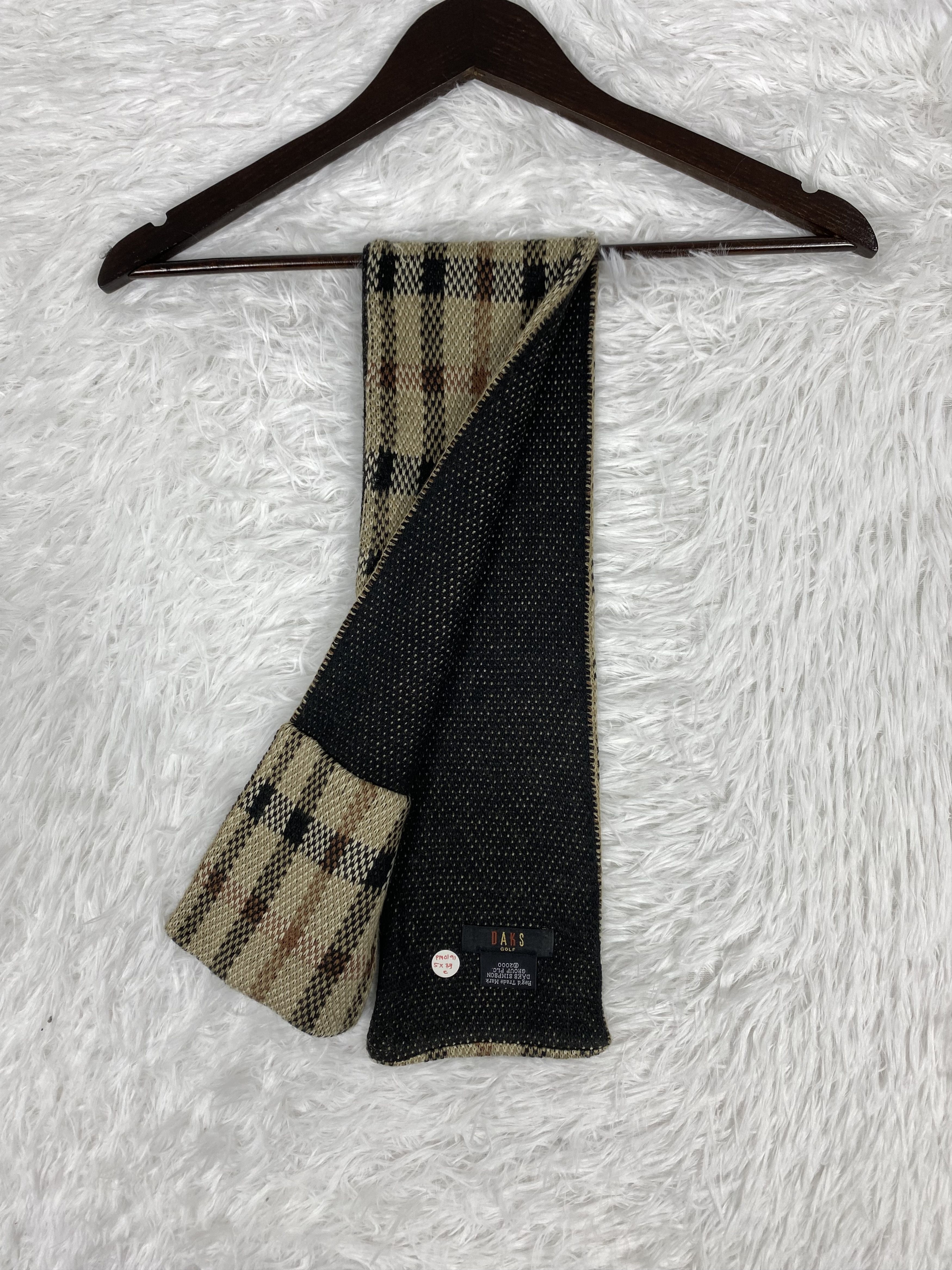 DAKS Vintage Dark Polkadot Scarf / Muffler Neckwear PM0191 Size ONE SIZE - 6 Thumbnail