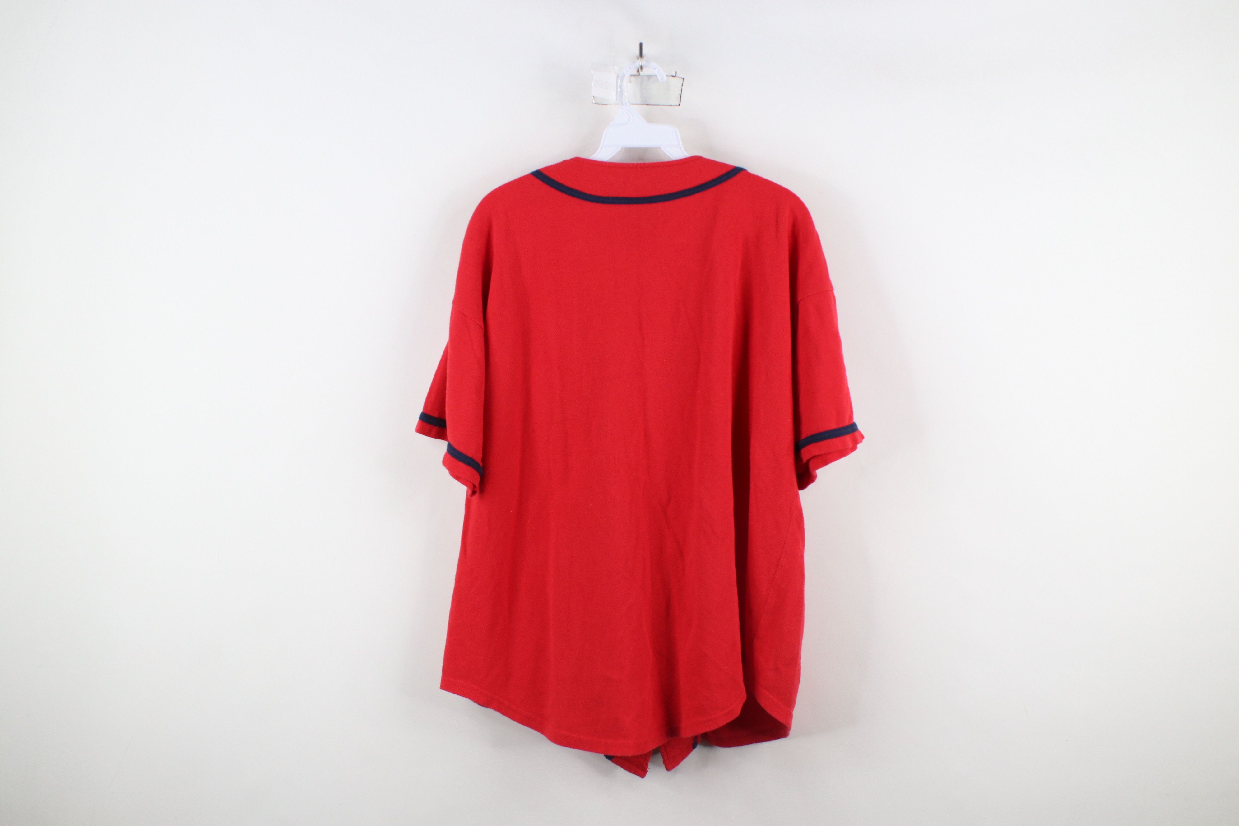 Vintage Vintage 90s Wahoo Cleveland Indians Baseball Jersey Red Size US L / EU 52-54 / 3 - 9 Thumbnail