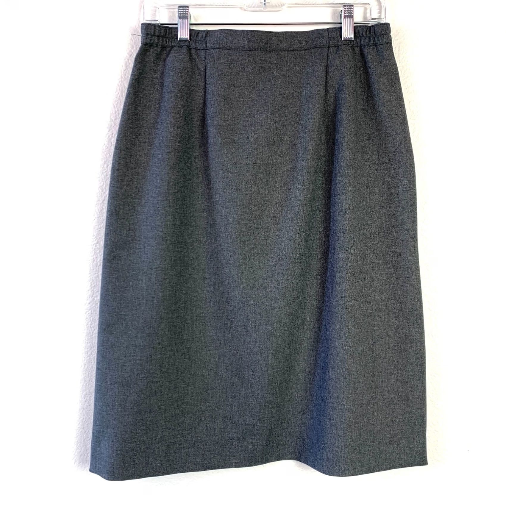 Vintage VINTAGE Haberdashery It's Personal Dark Gray A-Line Skirt Size 14 USA Academia Size 36" / US 14 / IT 50 - 3 Thumbnail