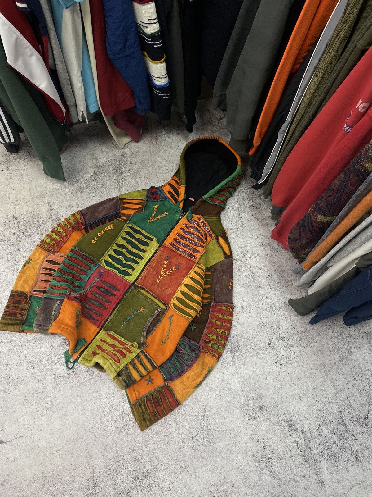 Japanese Brand Vintage avant garde patchwork japanese style hoodie Size US M / EU 48-50 / 2 - 2 Thumbnail
