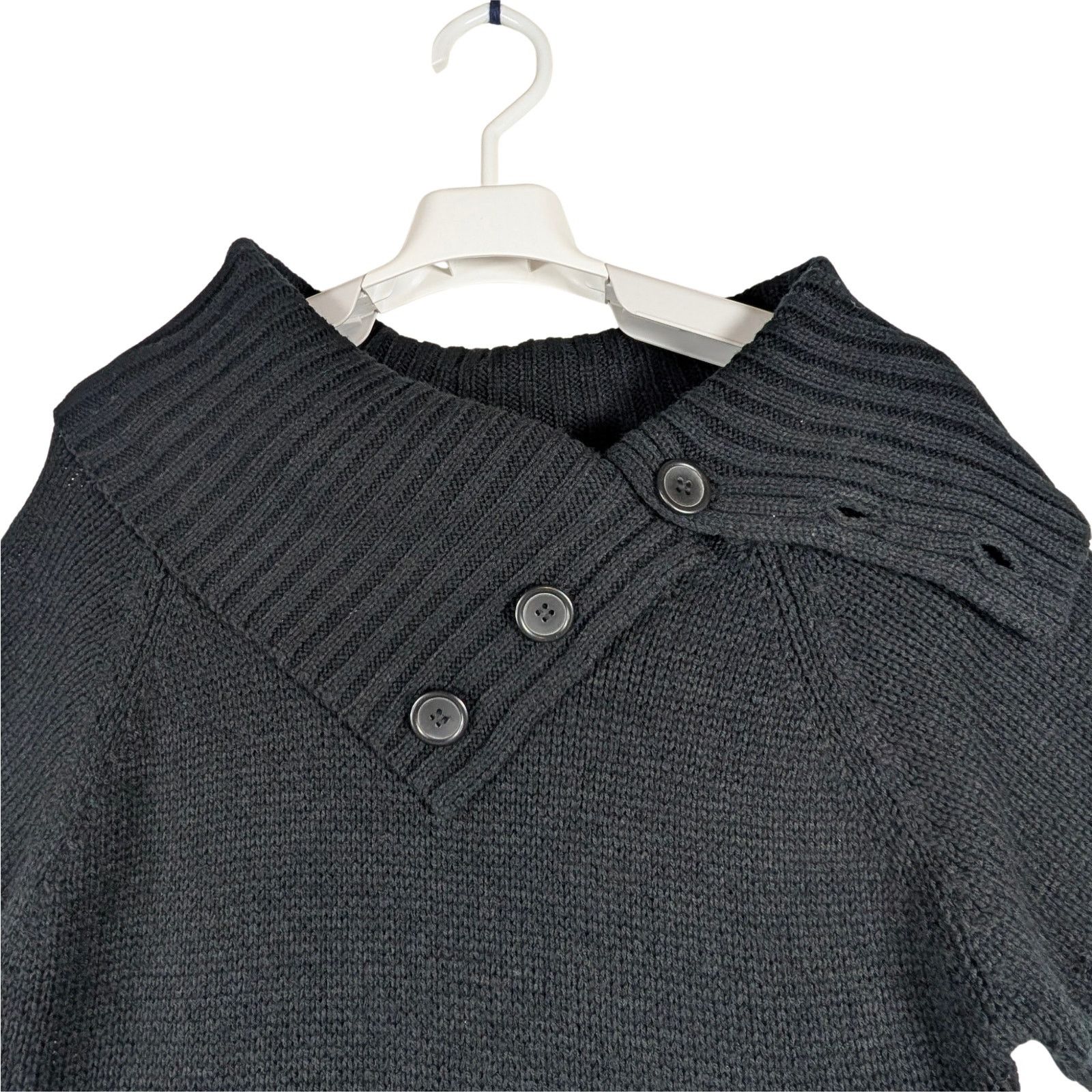 Unknown London Ambiance Apparel Black Ribbed Sweater Dress Women’s Size L Size L / US 10 / IT 46 - 3 Thumbnail