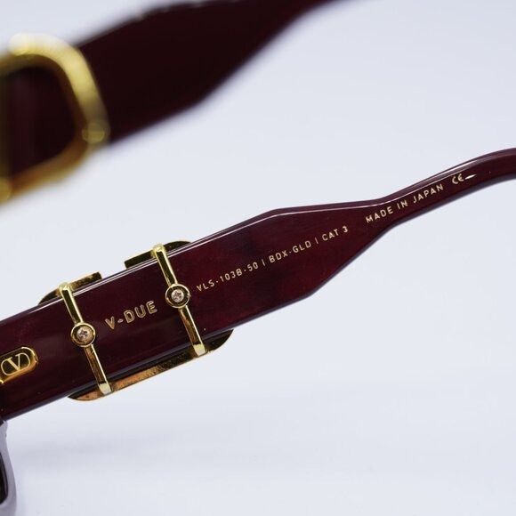 Valentino Valentino V-DUE VLS-103B Sunglasses Bordeaux Cat Eye Frame Size ONE SIZE - 7 Thumbnail