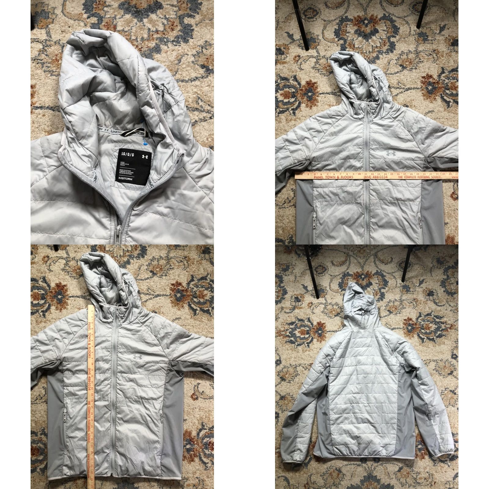 Under Armour Under Armour Jacket Mens Large Gray Hooded Full Zip UA Storm Insulated Golf Size US L / EU 52-54 / 3 - 8 Thumbnail