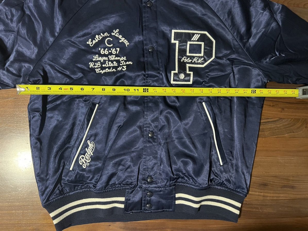 Polo Ralph Lauren Polo Ralph Lauren Satin Letterman Varisty Jacket Navy XL Size US XL / EU 56 / 4 - 11 Thumbnail
