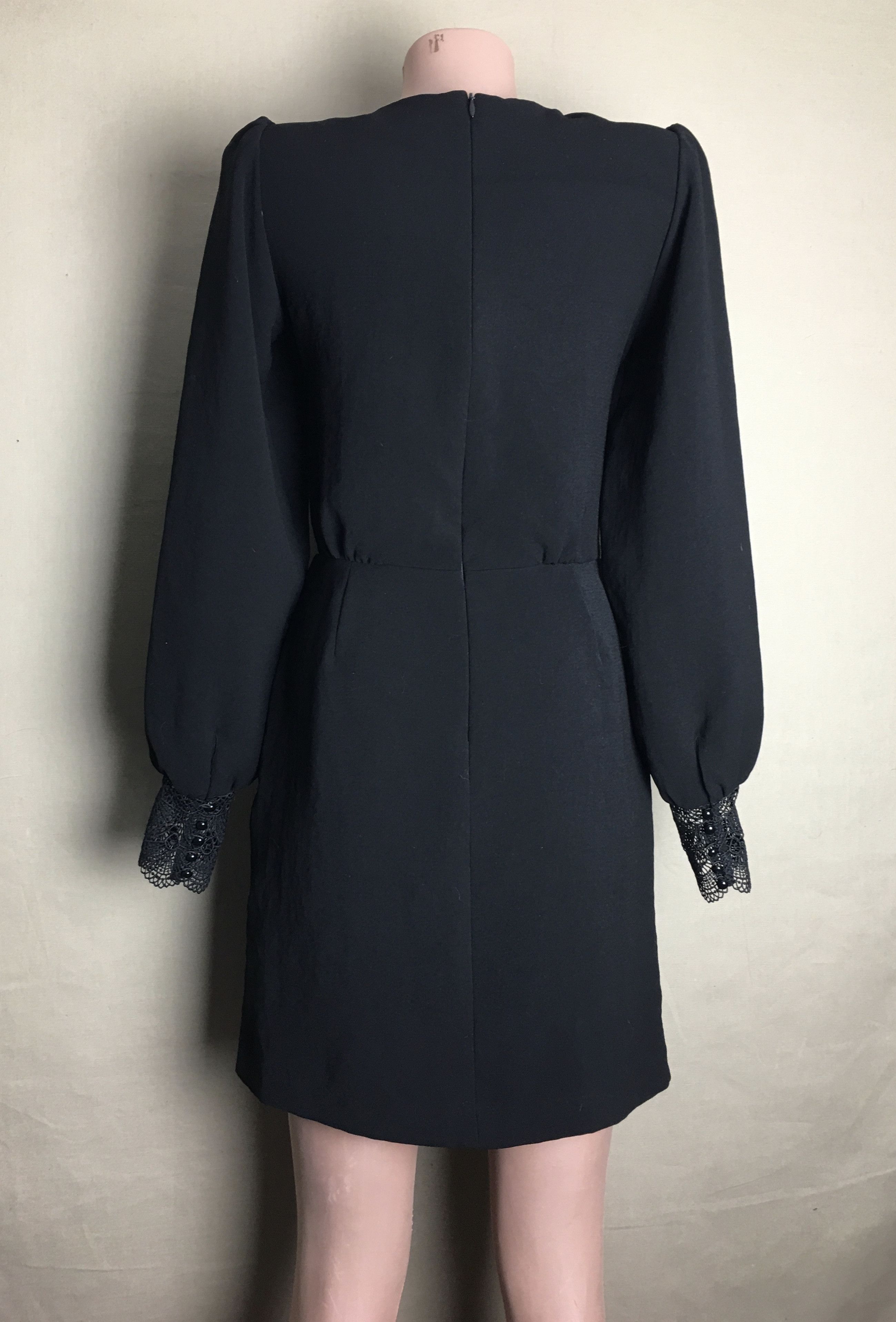 Sezane Sezane Perle Black Design Dress Size EU 34 Size XS / US 0-2 / IT 36-38 - 4 Thumbnail