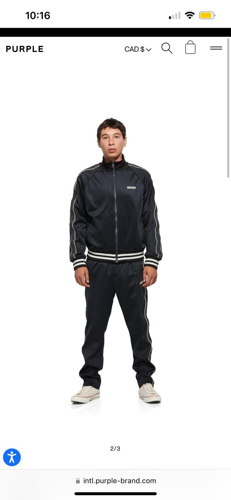 image of New Purple Brand Tricot P414 Track Jacket On Site $475! in Green, Men's (Size Medium)