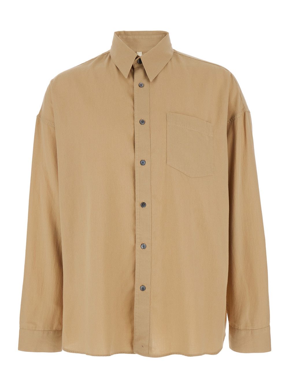 Sunflower 'Stable' Beige Shirt with Classic Collar and Dropped Shoulders in Linen Blend Man Size US M / EU 48-50 / 2 - 1 Thumbnail
