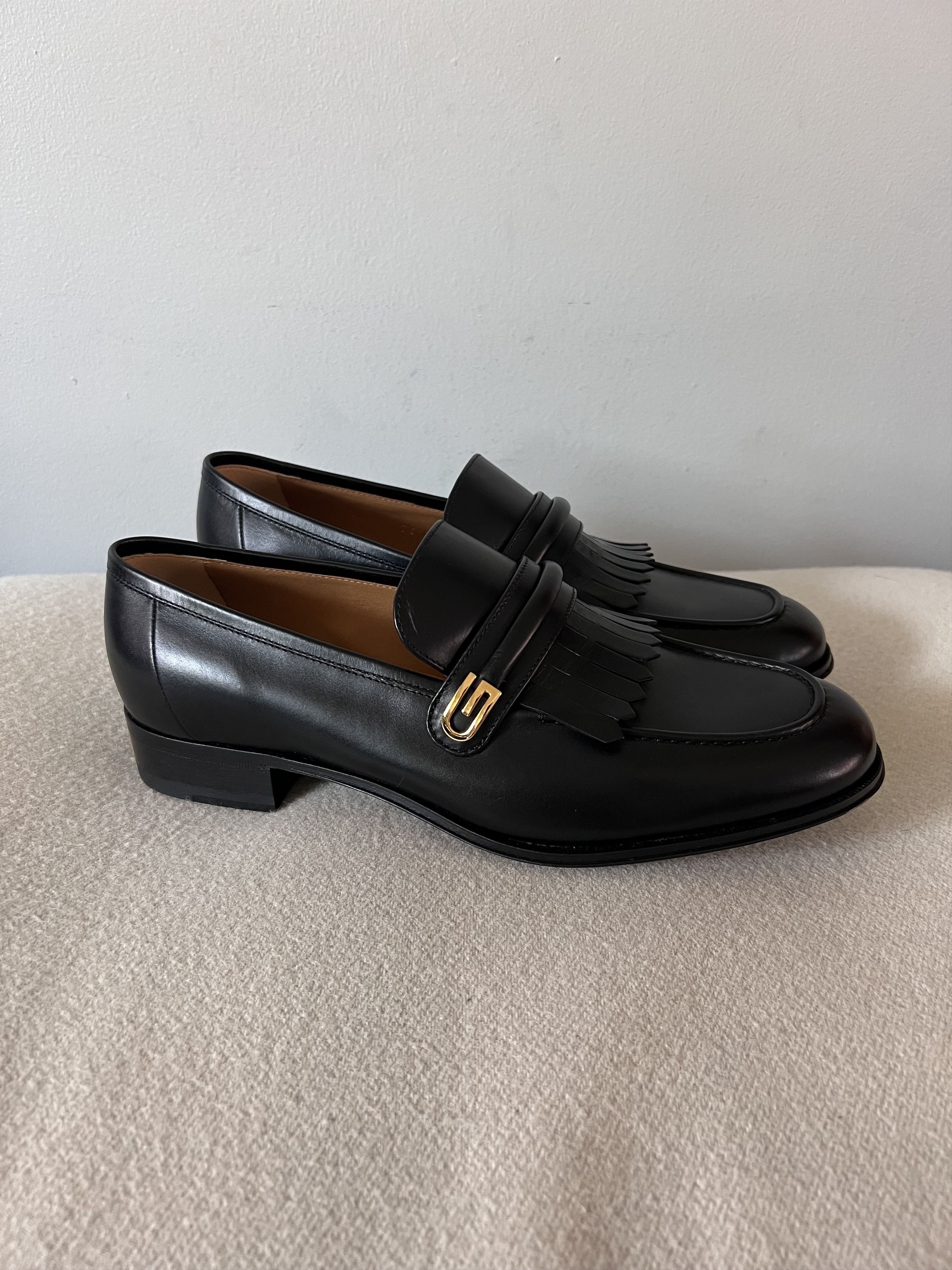 Gucci Gucci Aldo Moccasin Loafers in Black Leather Size US 8 / EU 41 - 1 Thumbnail