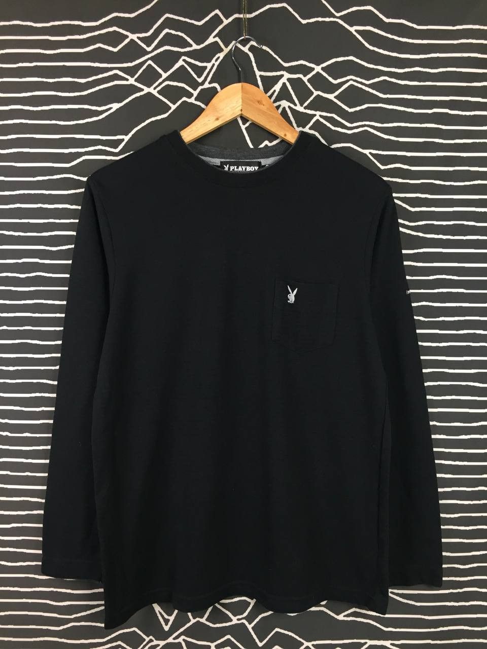 Playboy × Vintage Vtg Playboy Small Logo Pocket Longsleeve Tee Size US M / EU 48-50 / 2 - 2 Thumbnail
