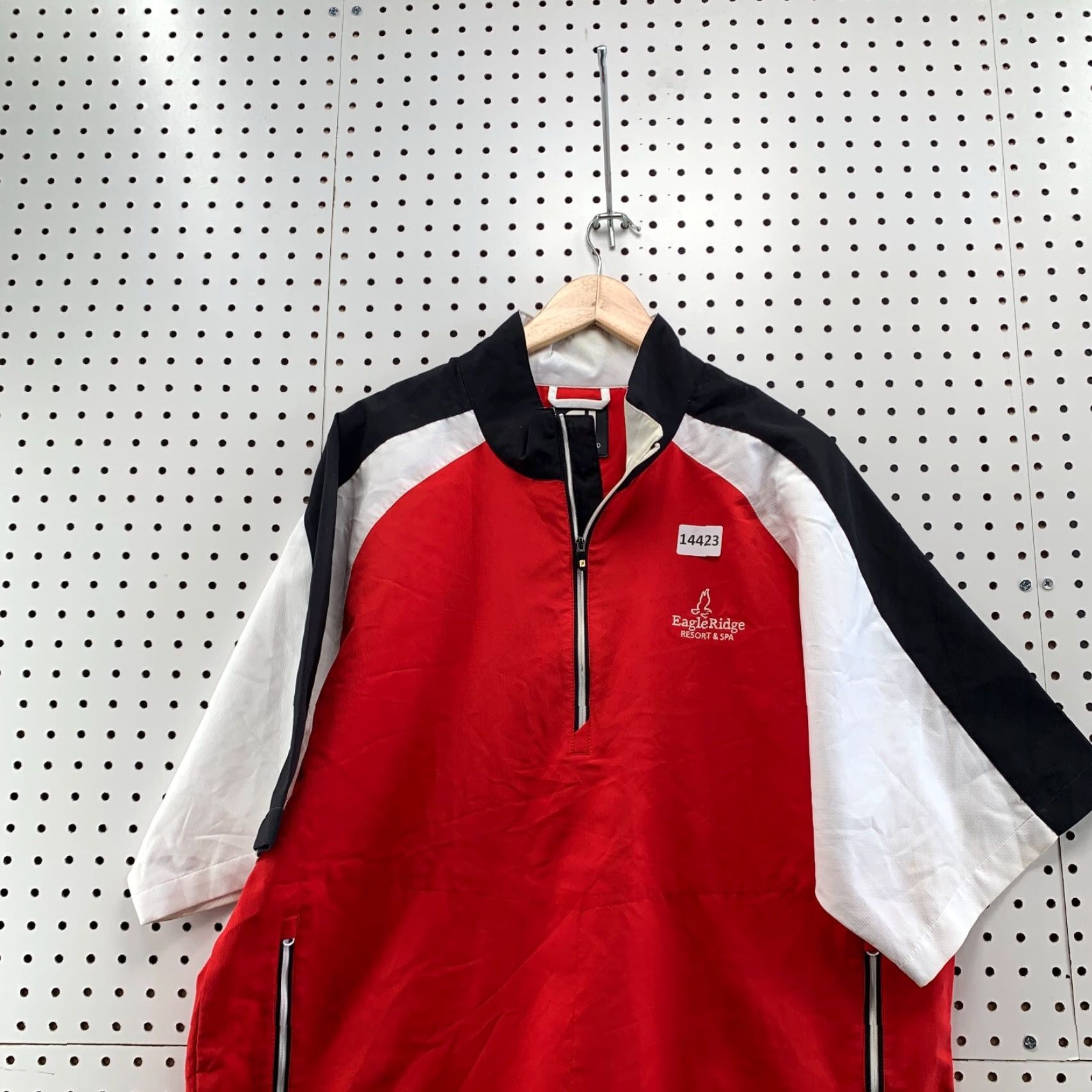 Footjoy Footjoy Golf 1/4 Zip Pullover Windbreaker Red Black Short Sleeve Mens L Jacket Size US L / EU 52-54 / 3 - 5 Thumbnail