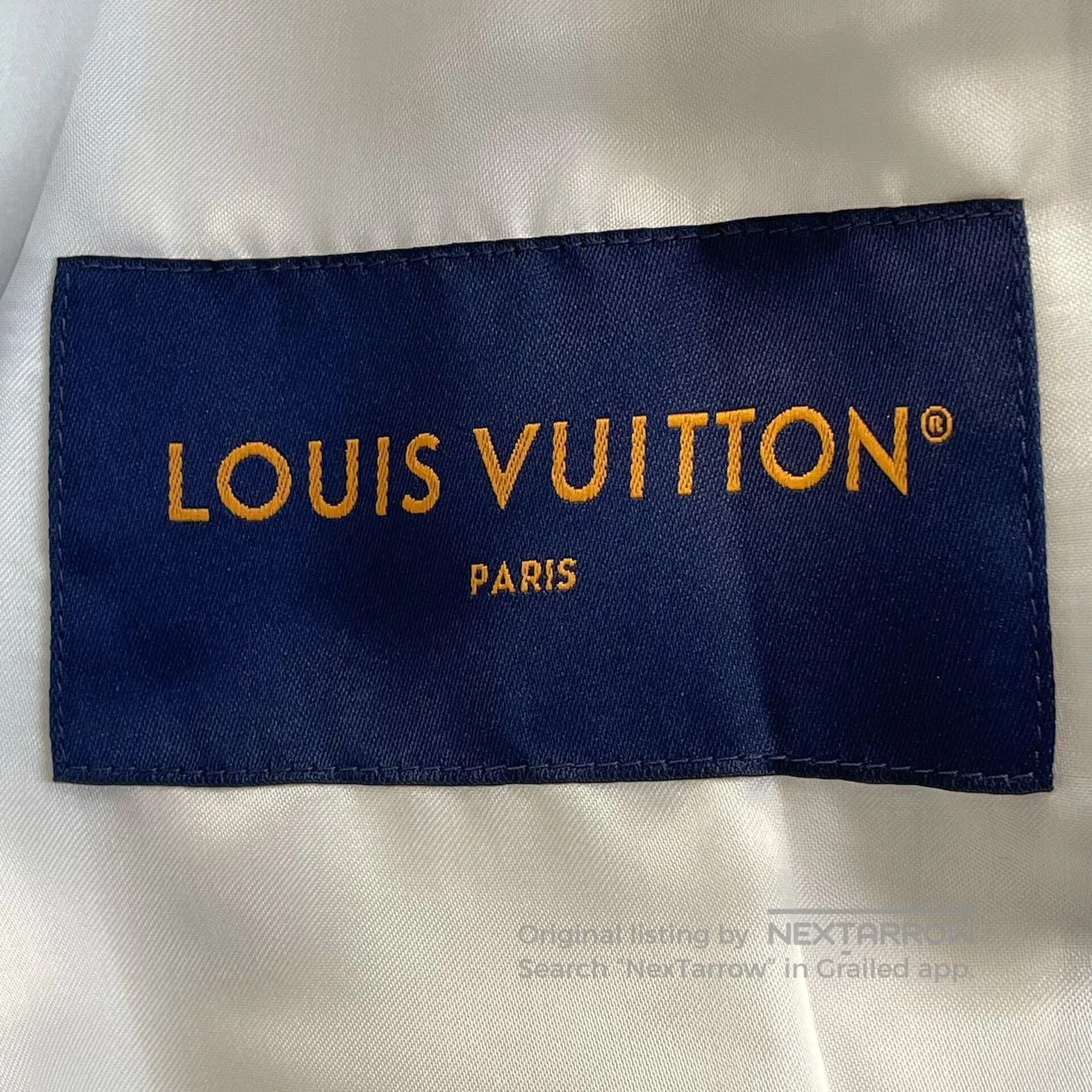 Louis Vuitton white logo lambskin leather jacket for men. Size US L / EU 52-54 / 3 - 5 Thumbnail