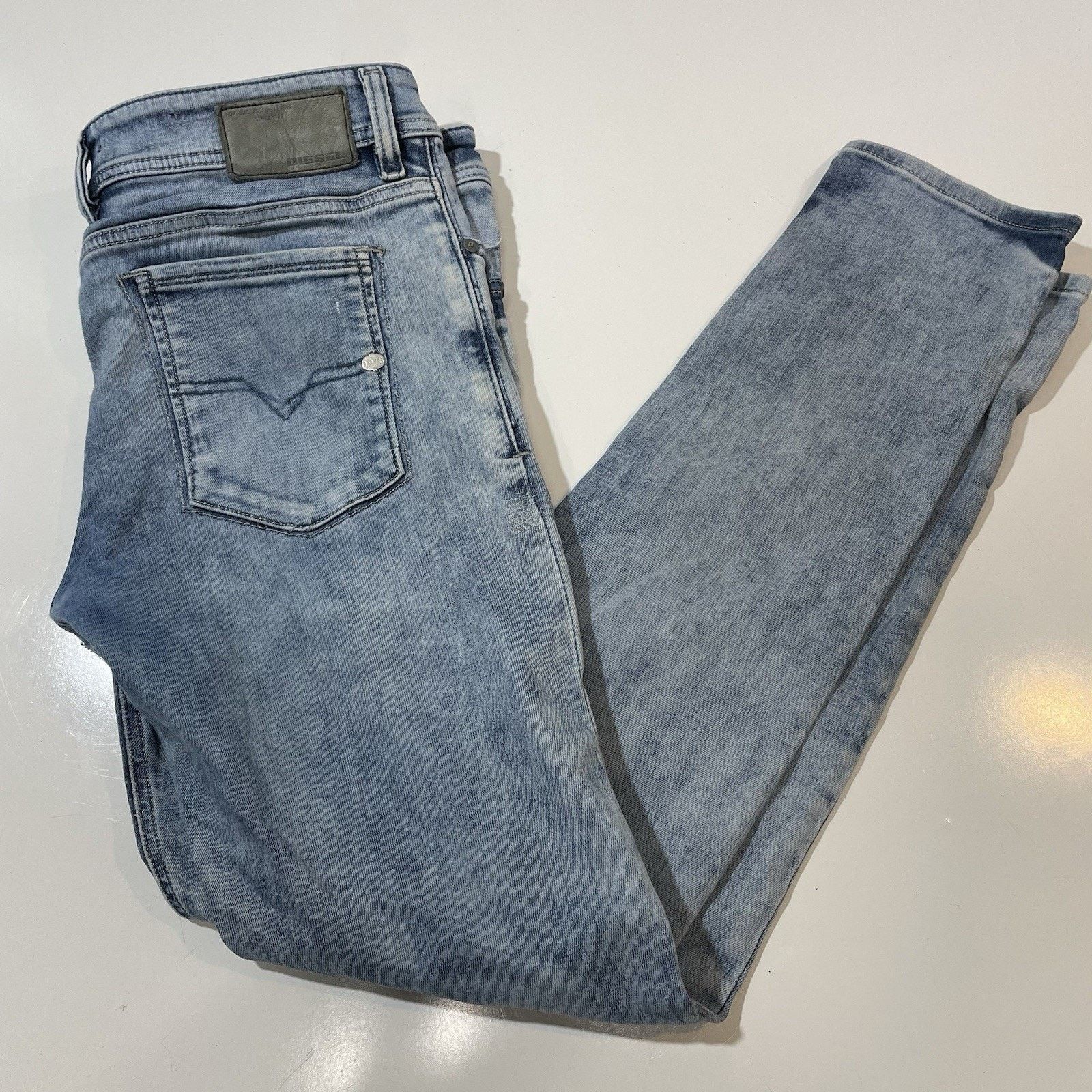 Diesel Diesel Jeans Men’s Blue Denim Sleenker Skinny *Flawed 33x30 Size US 33 - 4 Thumbnail
