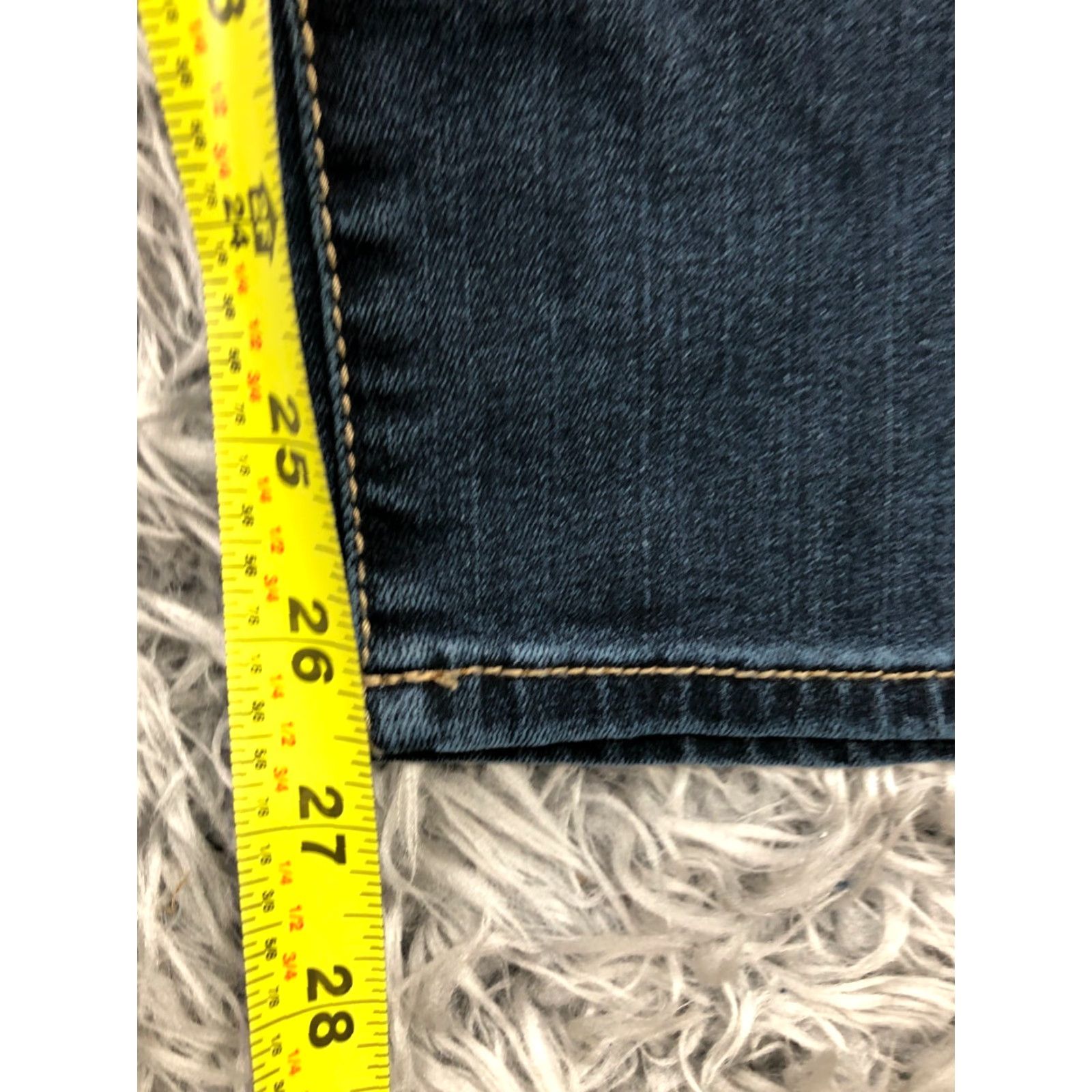 Vintage Time & TRU Jeans Skinny Womens Plus 18 Medium Wash Blue Denim 5-Pocket Regular Rise Jeans Time And Tru Womens Plus Size 18 Blue Size 40" / US 18 - 3 Thumbnail