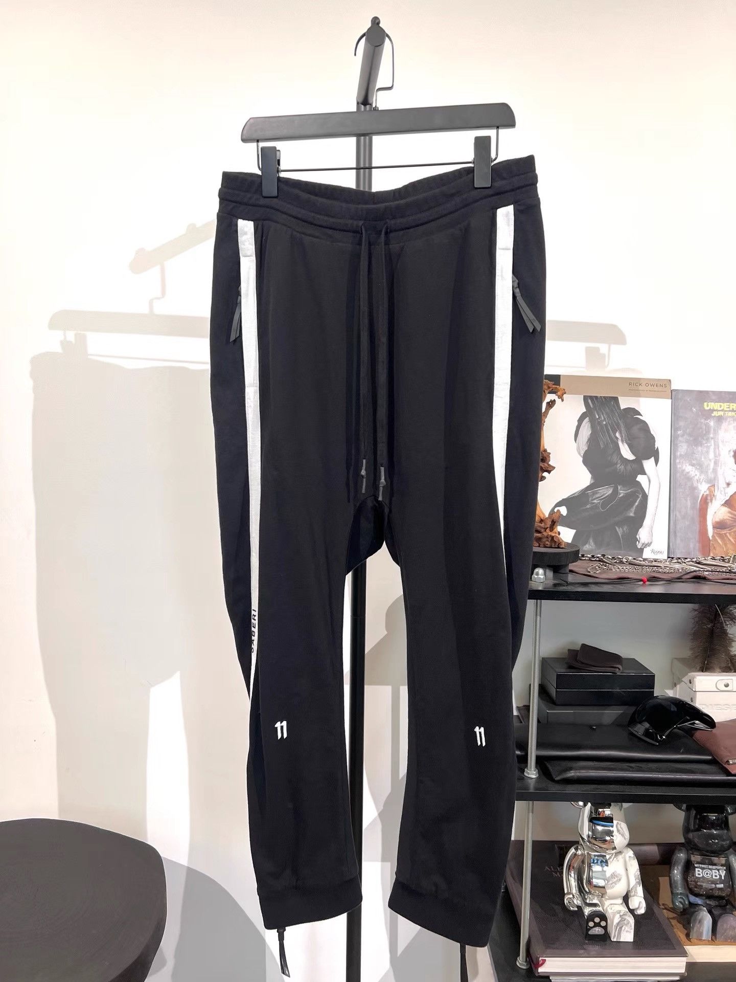 11 By Boris Bidjan Saberi 11by BBS Embroidered Logo Tape Joggers K35 Size US 33 - 1 Thumbnail