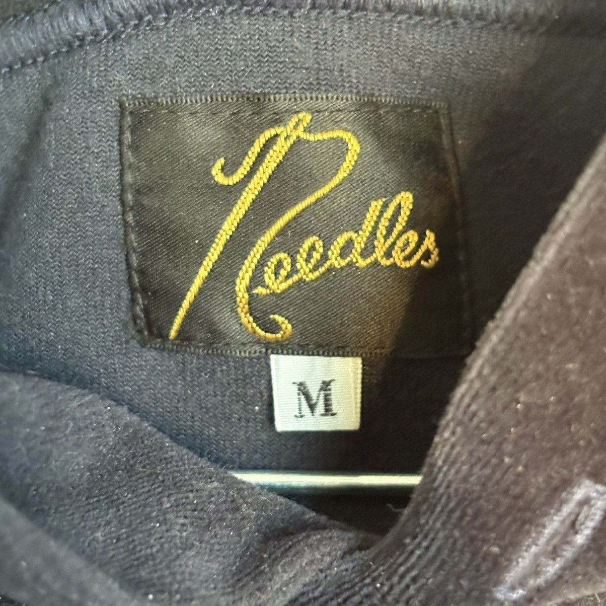 Needles Needles Navy/Green Velour Logo Hoodie Size M Size US S / EU 44-46 / 1 - 6 Thumbnail