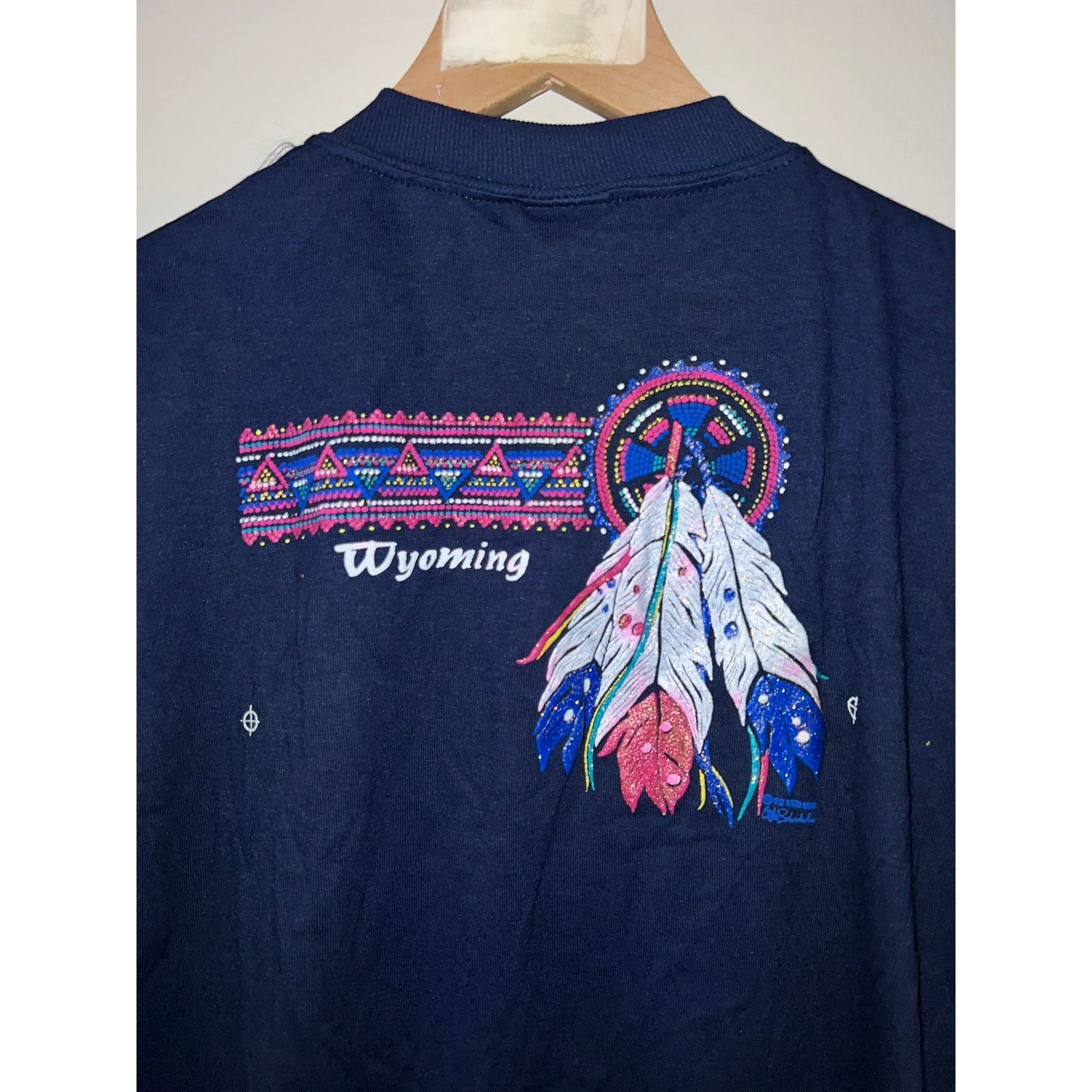 Jerzees Vintage New Mexico Shirt Test Print Wyoming Tee VTG 90s L Size US L / EU 52-54 / 3 - 9 Thumbnail