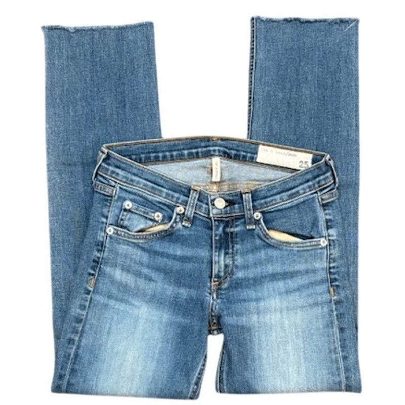 Rag & Bone Rag & Bone Low-Rise 5-Pocket Straight Leg “Elgin” Jeans Size 25" / US 0 / IT 36 - 2 Thumbnail