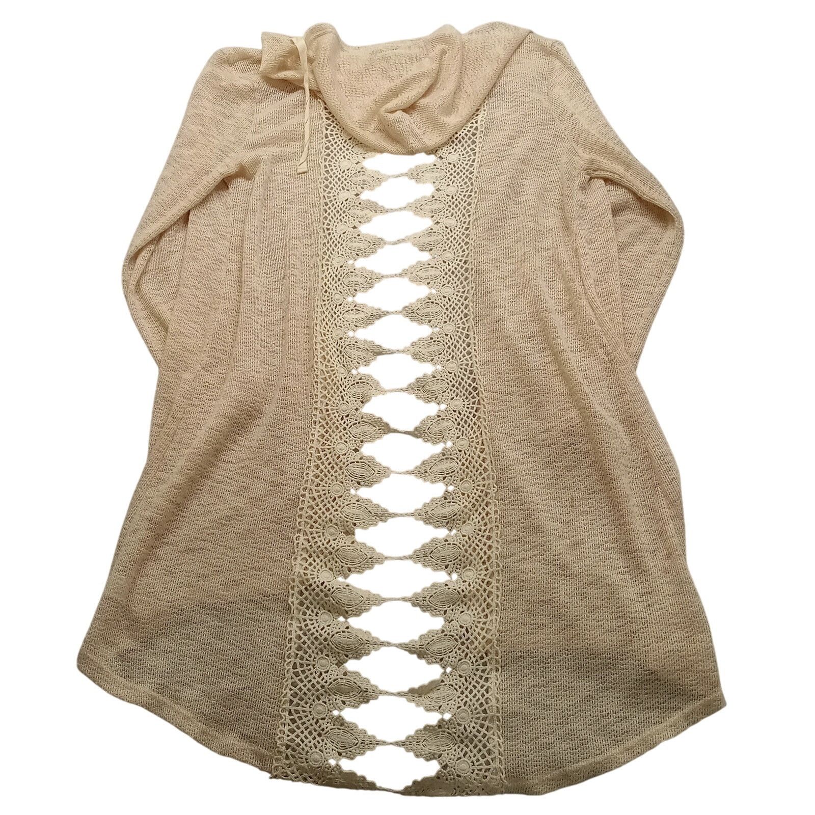 & Other Stories Orange Creek Hooded Sweater S Women's Crochet Cardigan Beige Size S / US 4 / IT 40 - 4 Thumbnail