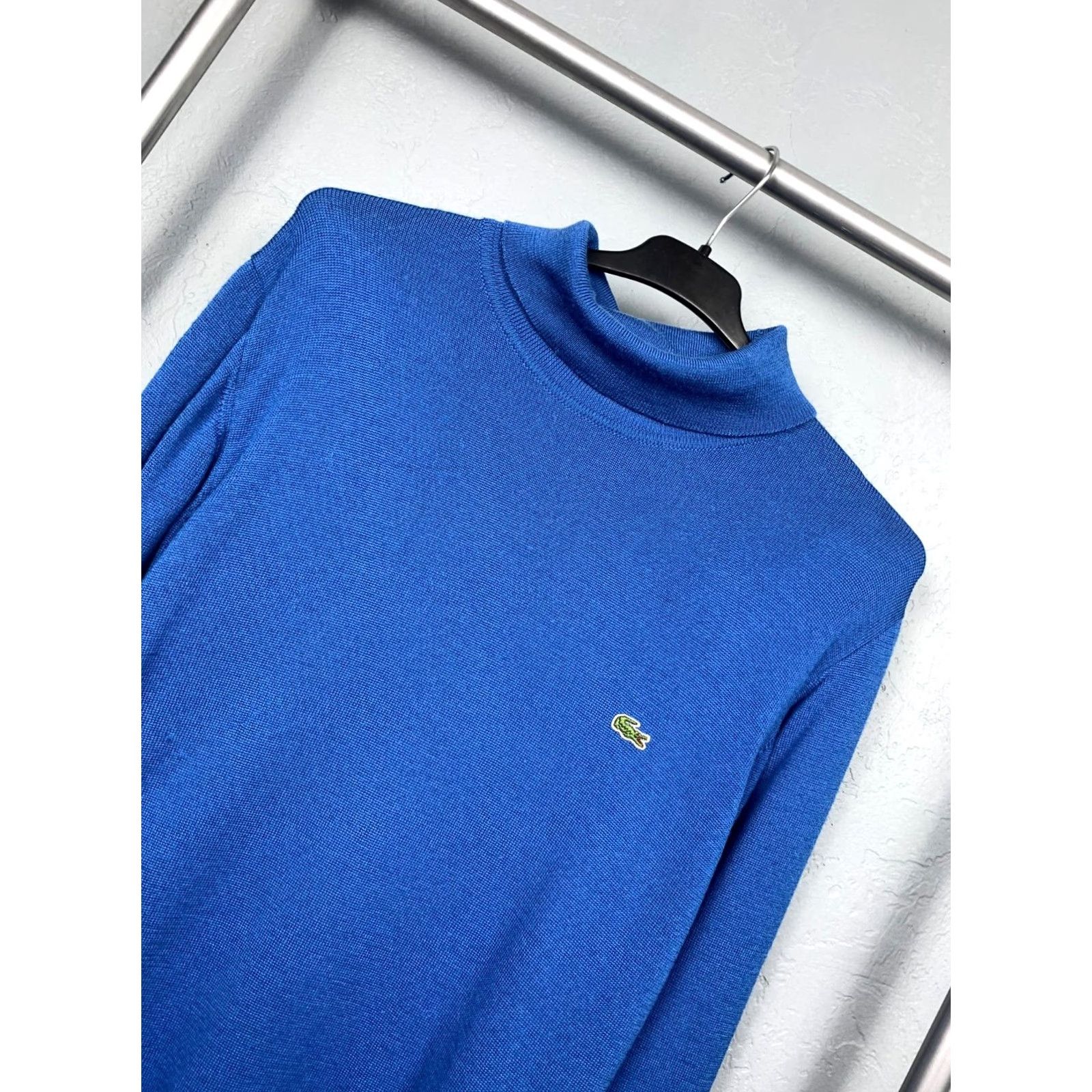 Lacoste Lacoste Turtleneck High Neck Mens Wool Knit Sweater M Blue Pullover Knitwear 4 M Size US M / EU 48-50 / 2 - 2 Thumbnail