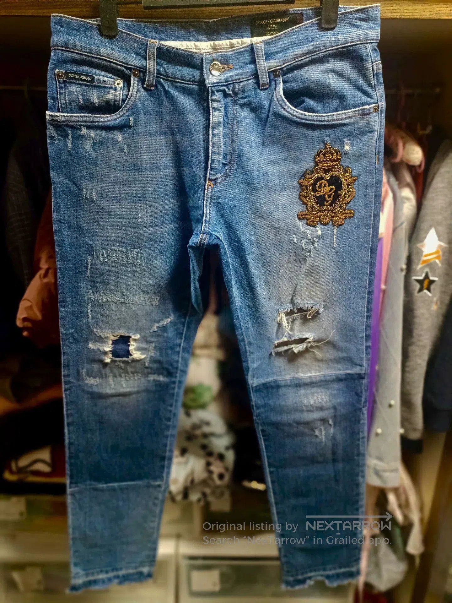 Dolce & Gabbana Dolce&Gabbana Sacred Heart Crown Jeans. Size US 32 / EU 48 - 1 Thumbnail