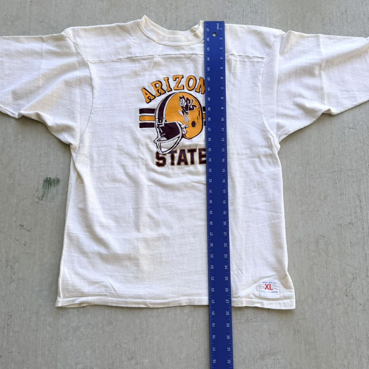 NCAA Vintage Arizona State University Ragland T Shirt 70s Artex Size US M / EU 48-50 / 2 - 8 Thumbnail
