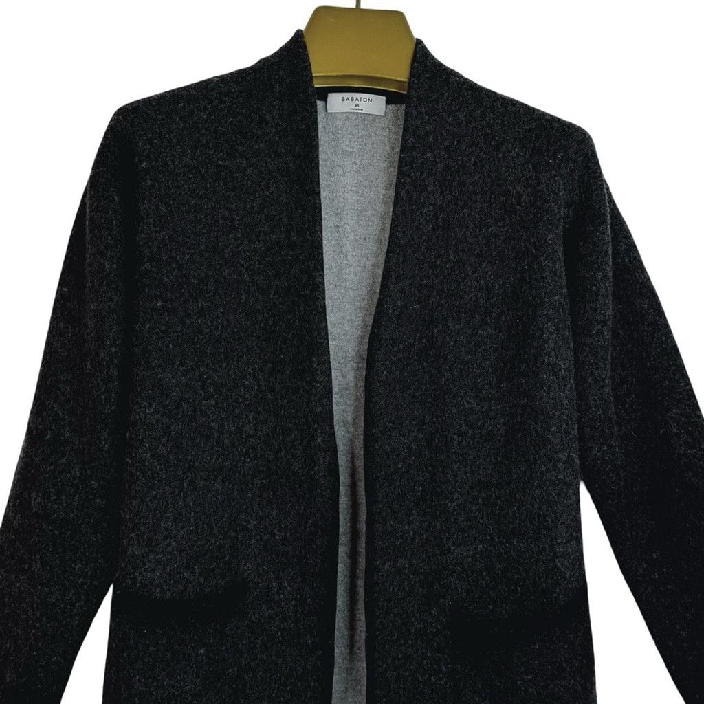 Aritzia BABATON Aritzia Women Black Knit Cardigan Mid Length Coat XS Size XS / US 0-2 / IT 36-38 - 3 Thumbnail