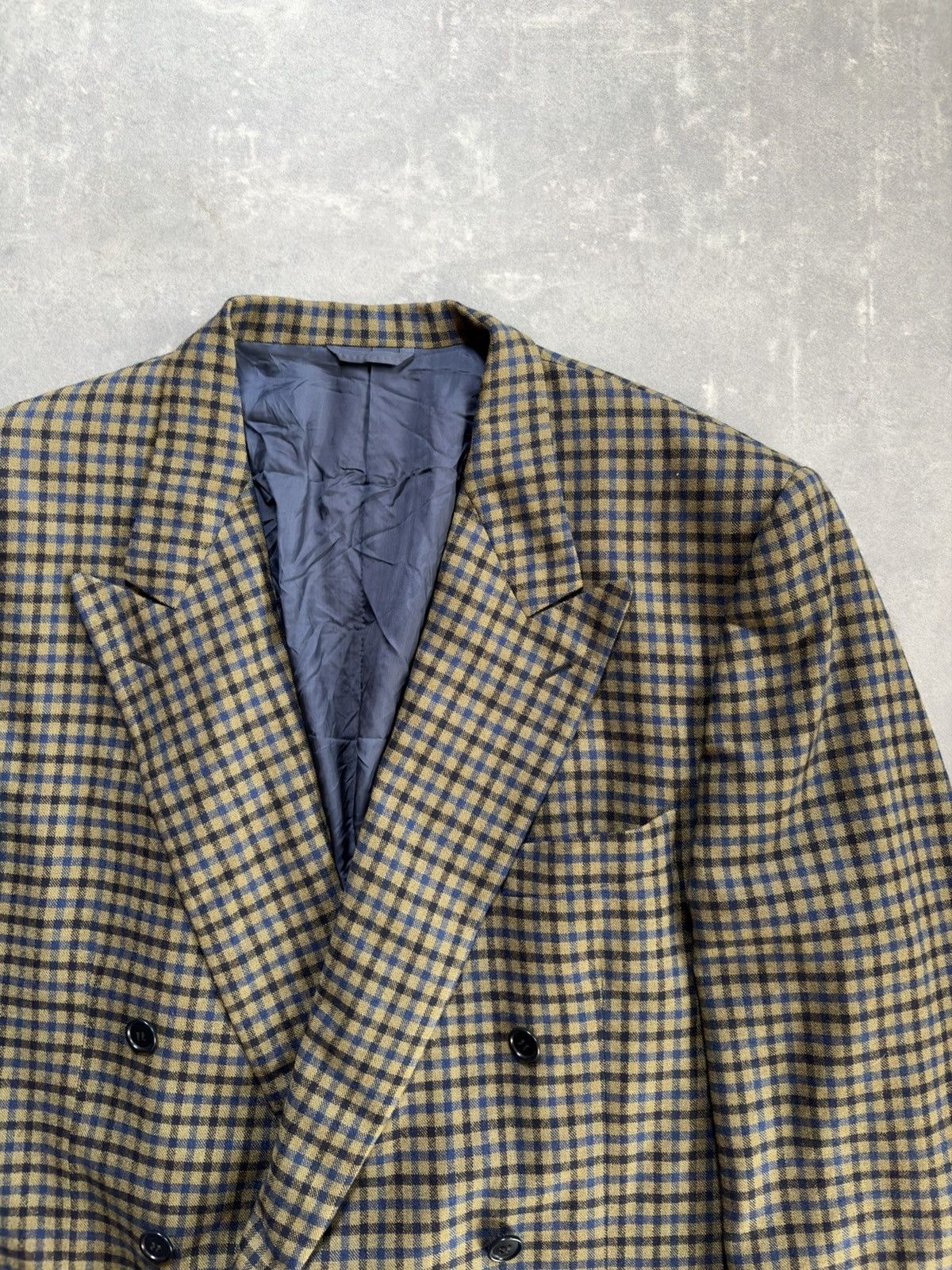 Cerruti 1881 Cerruti 1881 Pure 100% Cashmere Double Breasted Plaid Blazer Size 46R - 4 Thumbnail