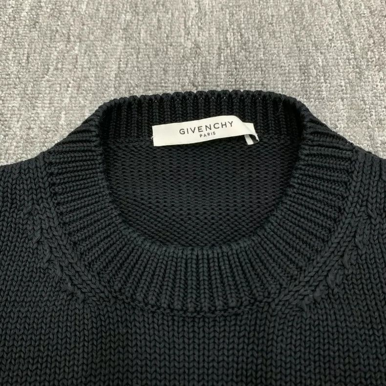 Givenchy Givenchy Black Destroyed Big Logo Knit Sweater 2505-Nextarr Size US XL / EU 56 / 4 - 3 Thumbnail