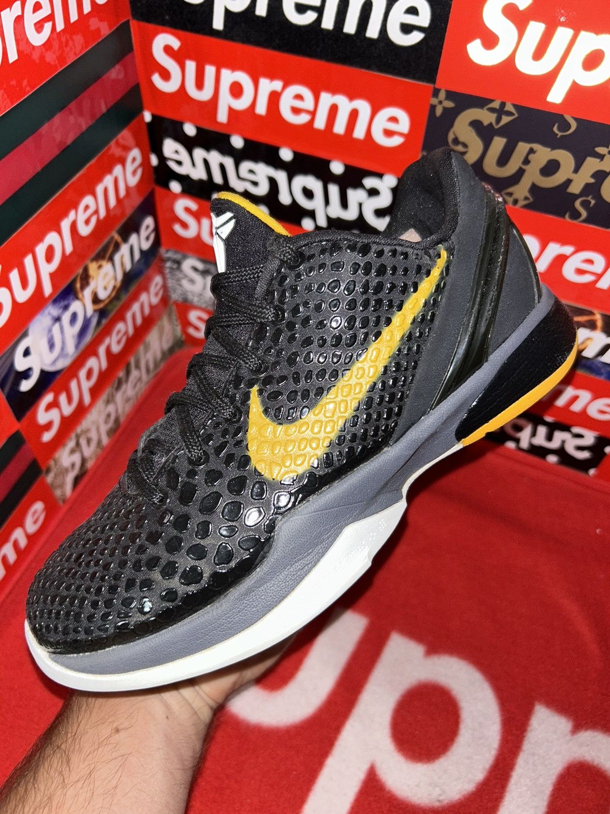 Nike Nike Kobe 6 GS 'Black Del Sol' 429913 001 size 5.5y Size US 5.5 / EU 38 - 6 Thumbnail