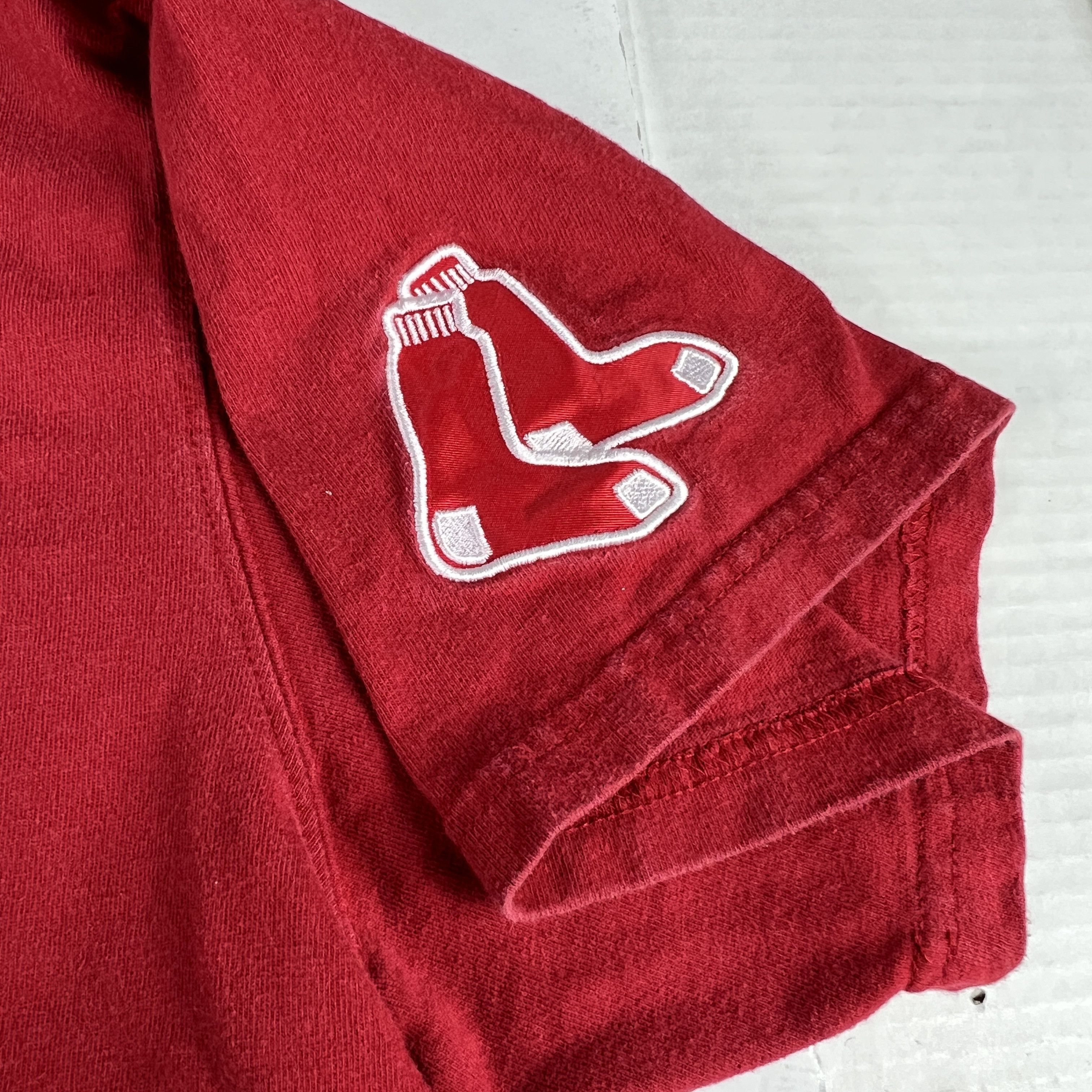MLB × Nike Y2K Nike MLB Boston Red Sox Center Check Shirt Red Faded Tee Size US XL / EU 56 / 4 - 6 Thumbnail