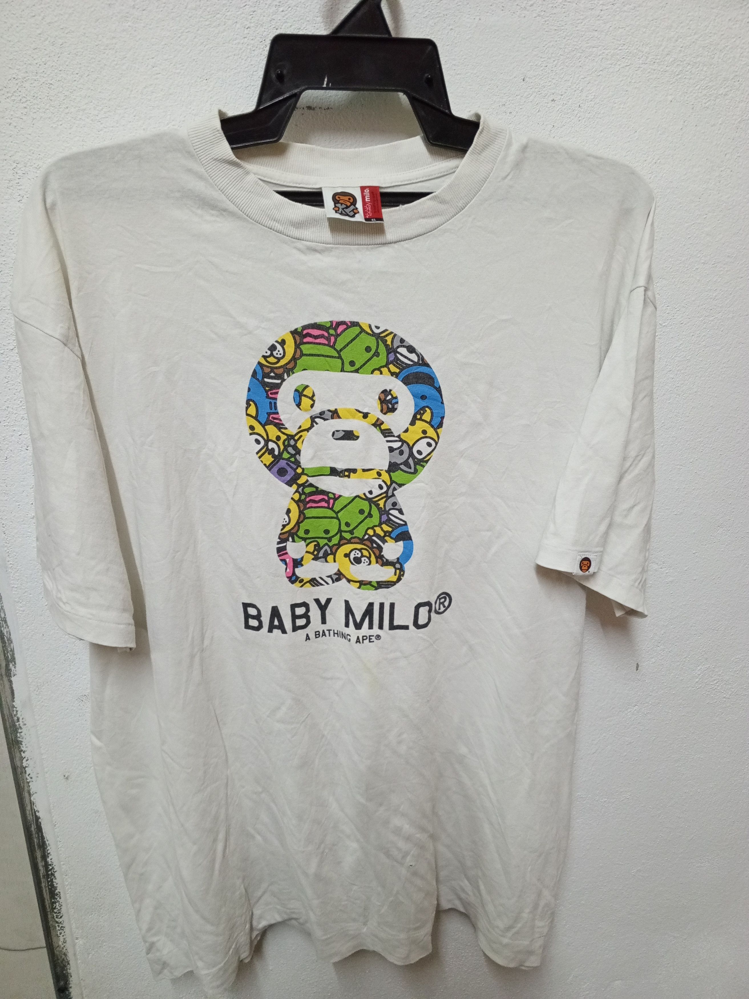 Bape × Vintage A BATHING APE❌BABY MILO JAPAN Size US XL / EU 56 / 4 - 2 Thumbnail